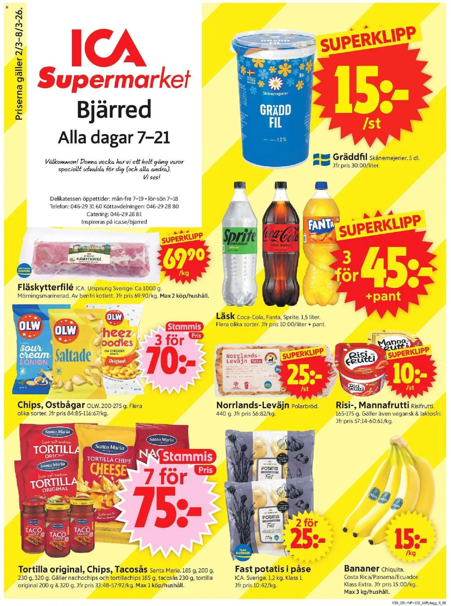 ICA Supermarket reklamblad aktuell från 02.03.2026 | Sida: 1