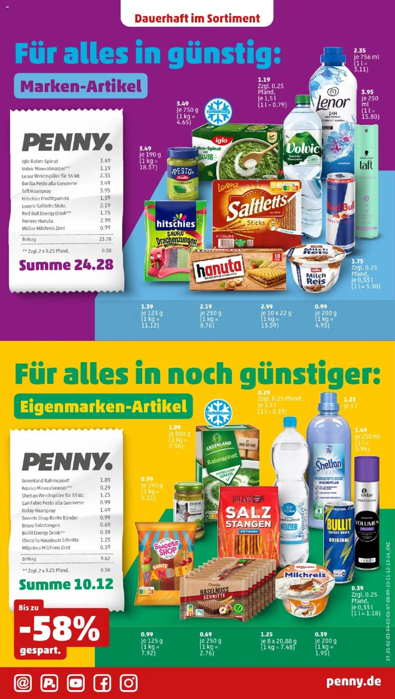 Penny Niedersachsen – gültig ab 08.09.2025 | Seite: 19 | Produkte: Lenor, Energy, Reis, Volvic