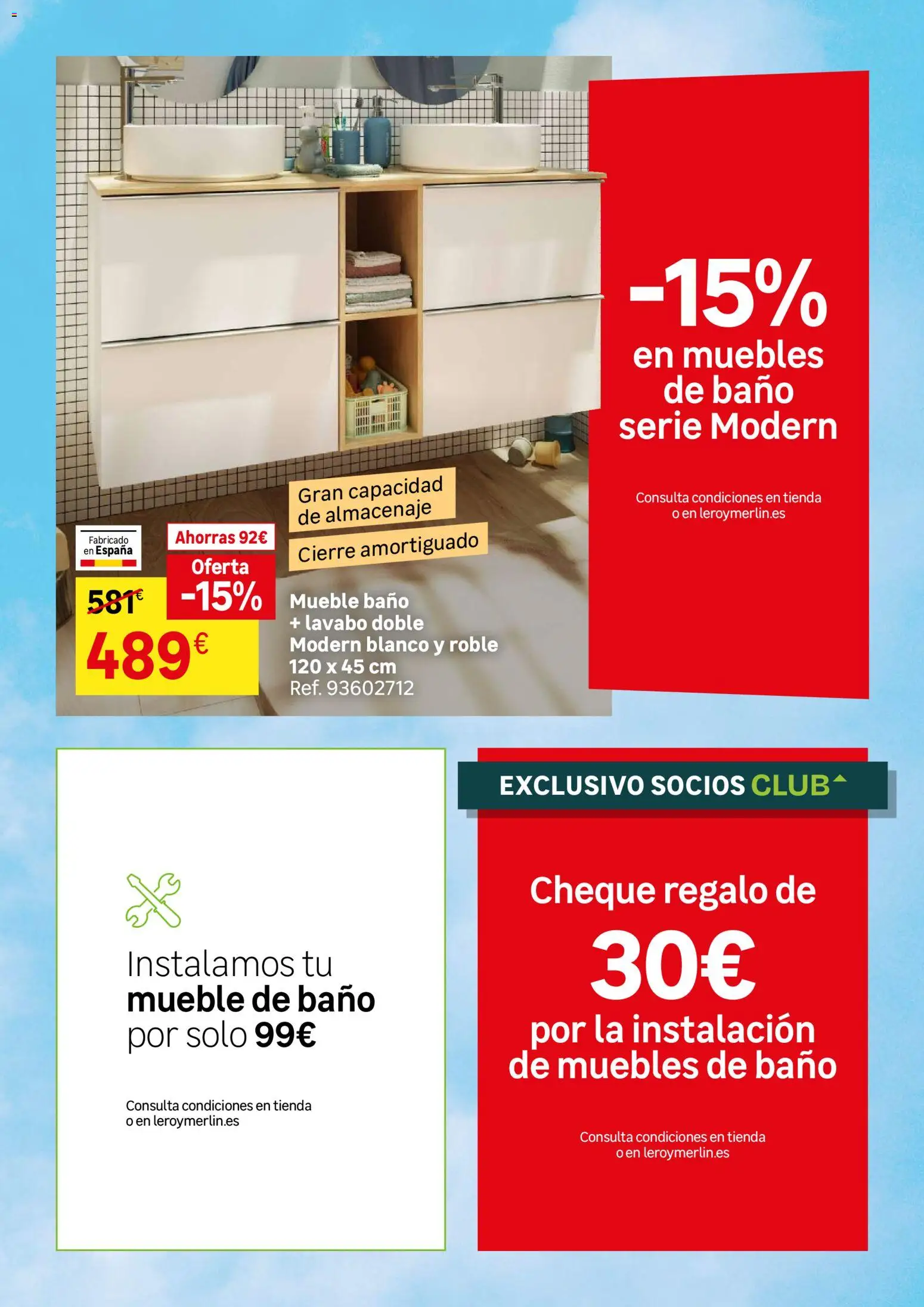 Leroy Merlin catálogo │ válido desde el 21.04.2026 | Página: 44 | Productos: Muebles, Almacenaje, Lavabo, Baño