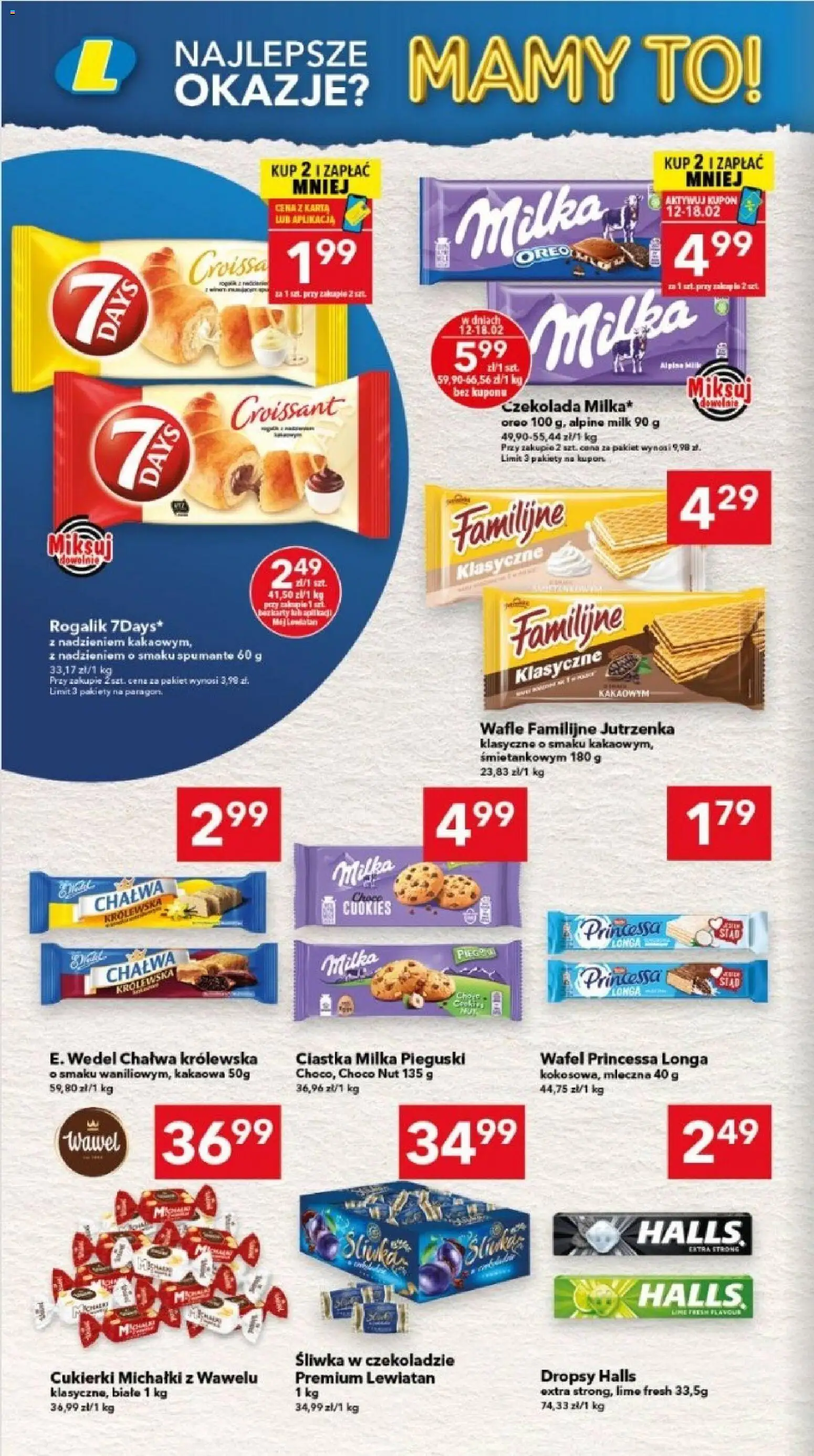 Lewiatan gazetka - Legnica od 12.02.2026 | Strona: 12 | Produkty: Karta, Wafle, Czekolada, Ciastka