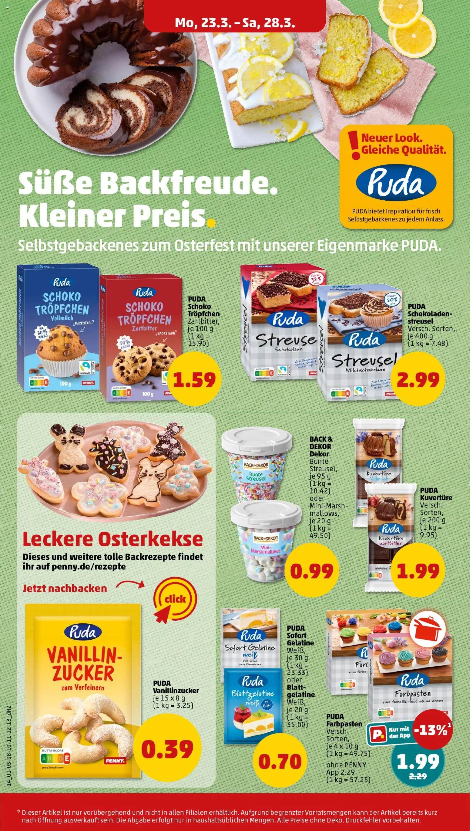 Penny Prospekt 	 – gültig ab 23.03.2026 | Seite: 16 | Produkte: Schokolade, Zucker