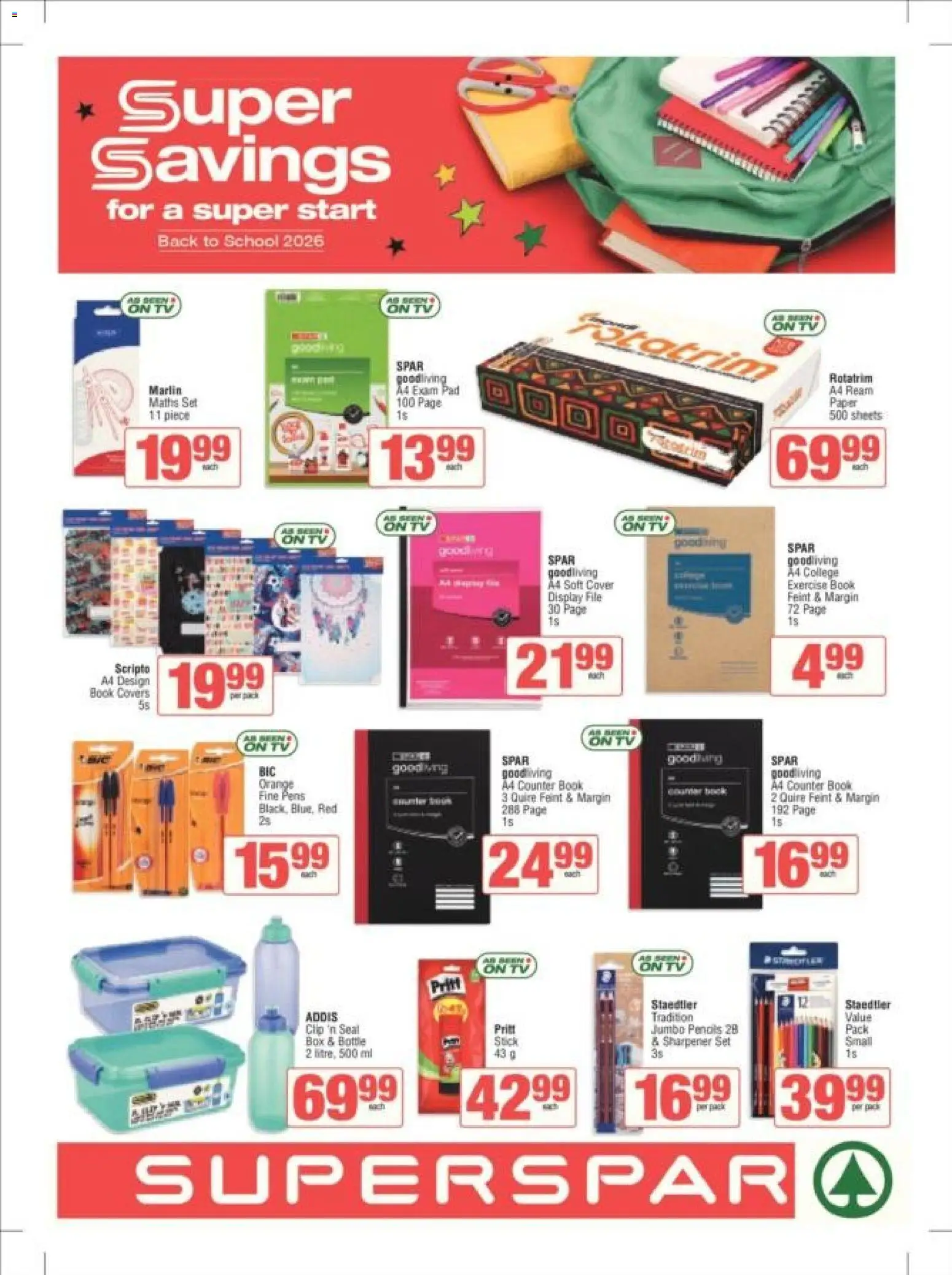 New Superspar catalogue – valid from 20.01.2026 | Page: 1 | Products: Cover, TV, Box, Paper