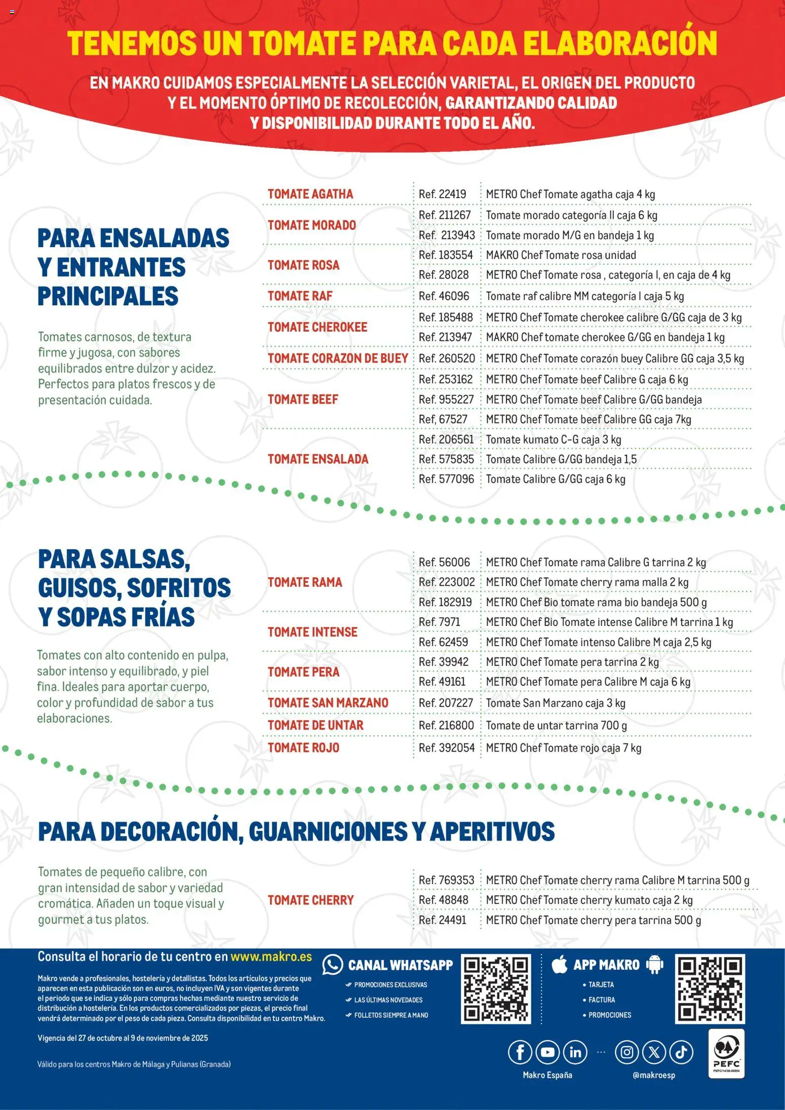 Makro - Especial Tomates Sur │ válido desde el 27.10.2025 | Página: 2 | Productos: Tomates, Peso, Bandeja, Caja
