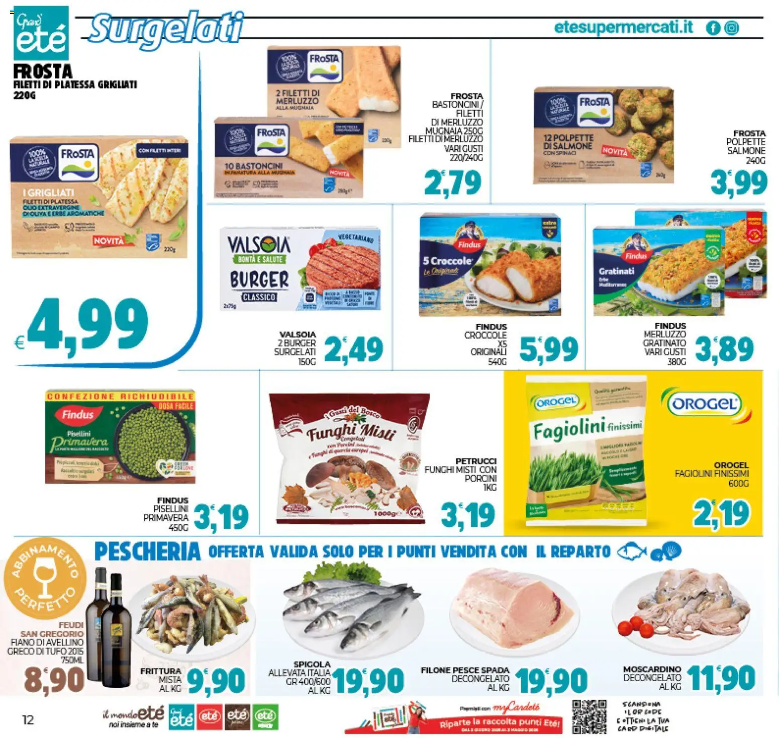 Volantino Eté del 16.01.2026 | Pagina: 12 | Prodotti: Salmone, Merluzzo, Funghi, Polpette