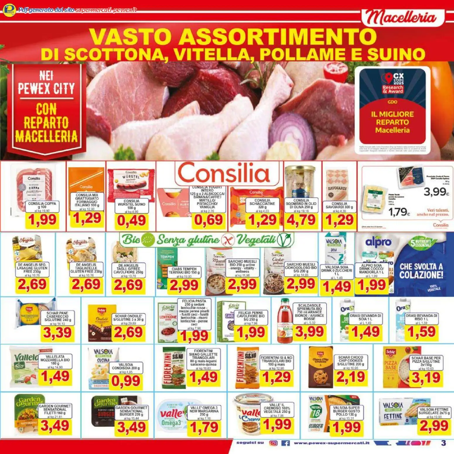 Volantino Pewex del 06.12.2025 | Pagina: 3 | Prodotti: Pizza, Pasta, Mais, Penne