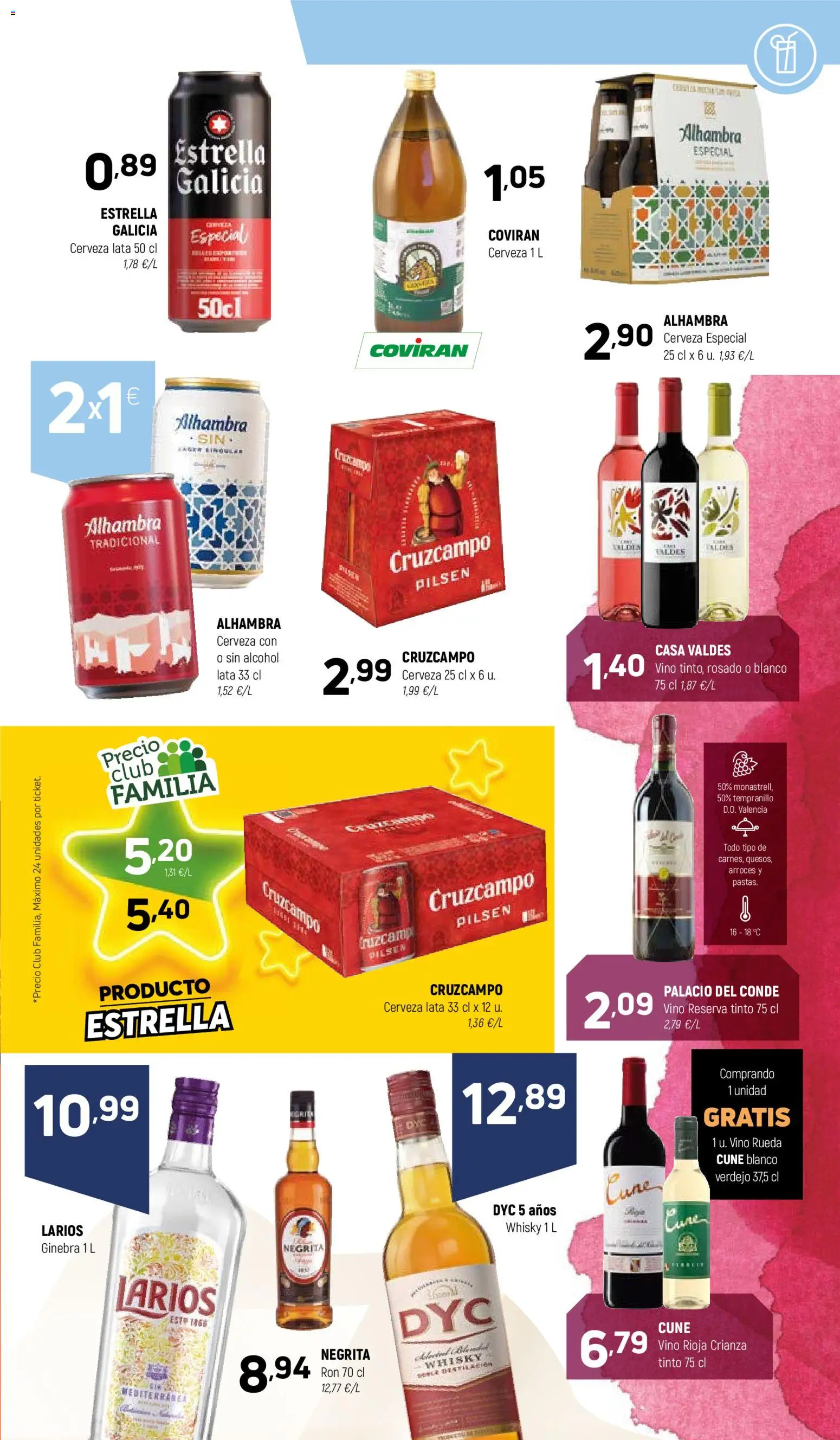 Coviran - Albacete │ válido desde el 24.02.2026 | Página: 13 | Productos: Vino, Cerveza, Ginebra, Whisky