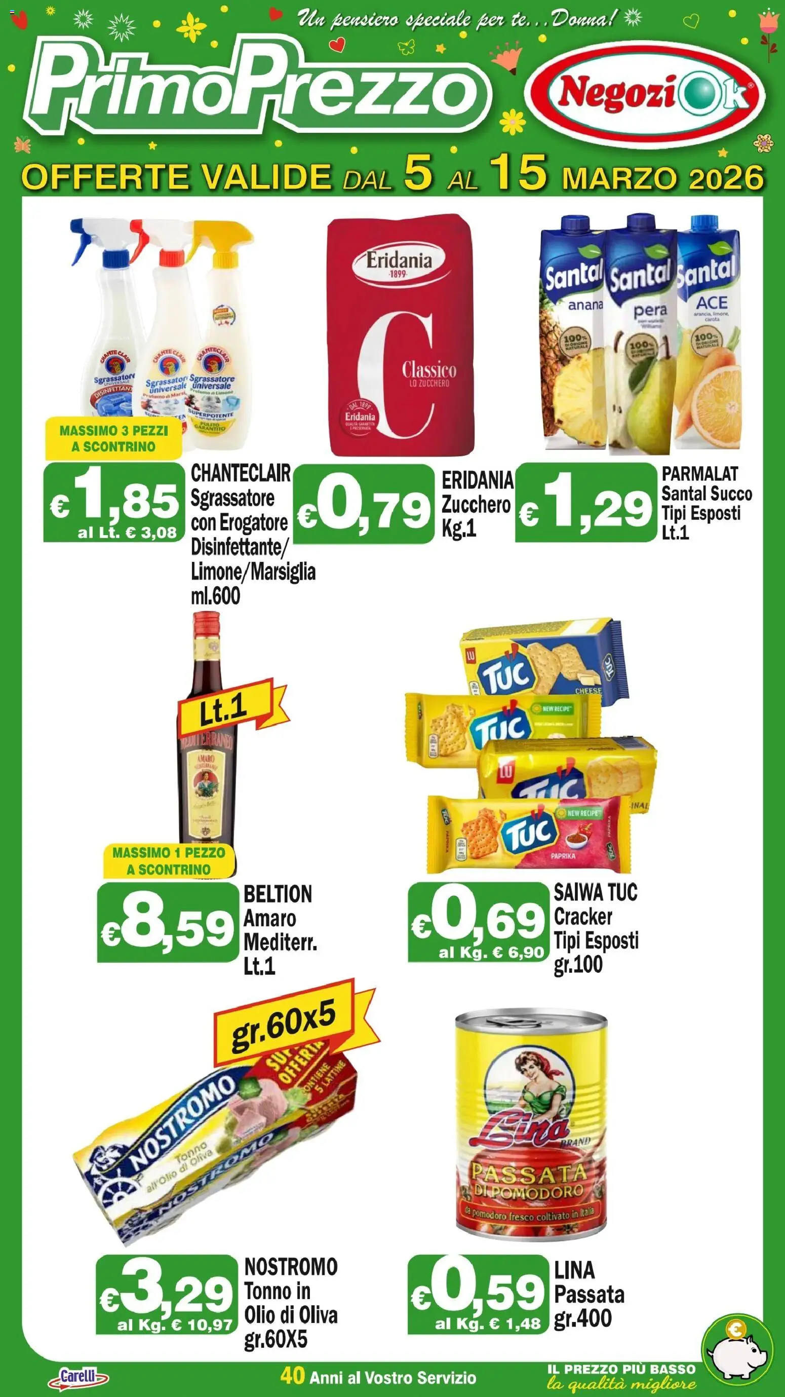 Volantino Primo Prezzo del 05.03.2026 | Pagina: 3 | Prodotti: Tè, Pomodoro, Pera, Profumo