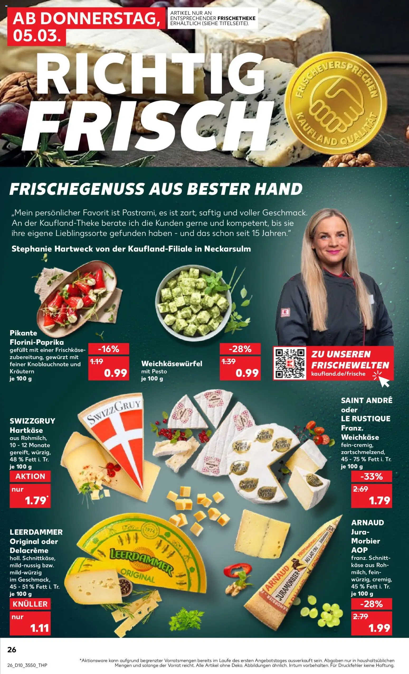 Kaufland prospekt Berlin	 – gültig ab 05.03.2026 | Seite: 26 | Produkte: Jura, Käse, Leerdammer, Frischkase