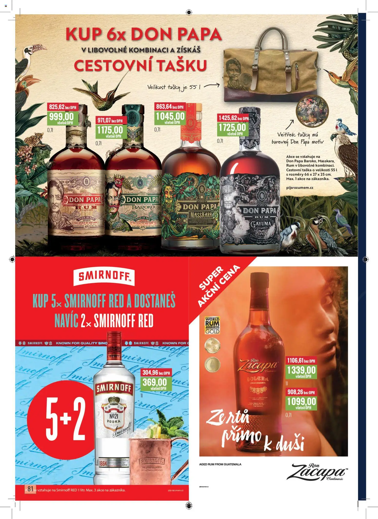 Ratio leták od 01.11.2025 | Strana: 82 | Produkty: Rum, Cestovní taška, Taška, Don papa