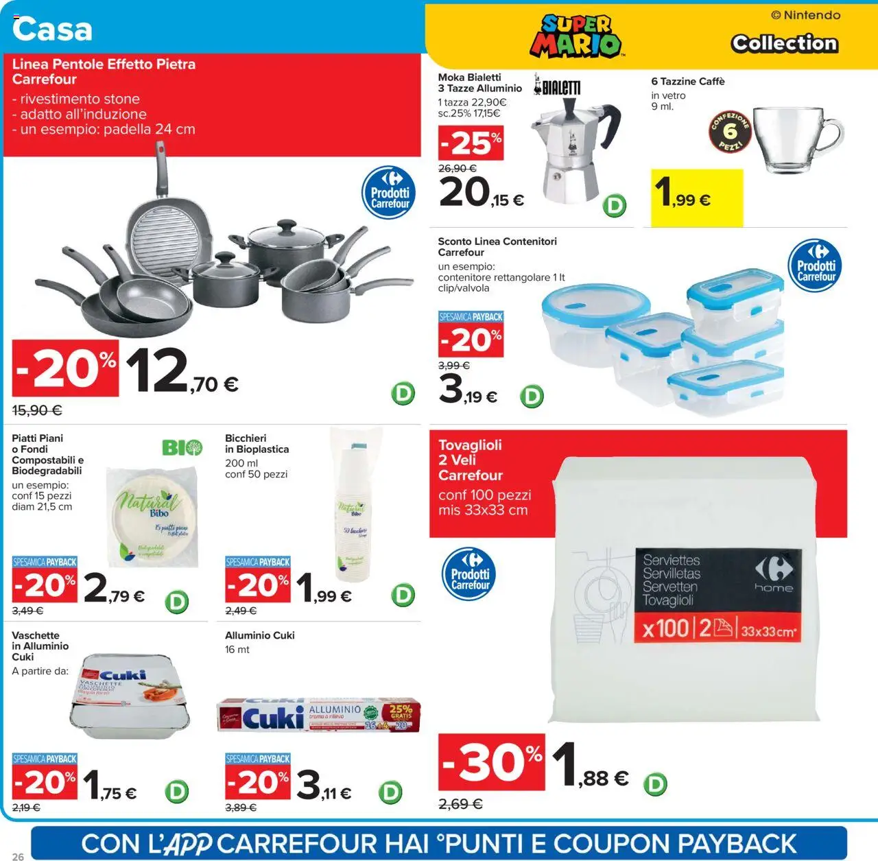 Volantino Carrefour del 15.09.2025 | Pagina: 26 | Prodotti: Caffè, Piatto, Alluminio, Vaschette