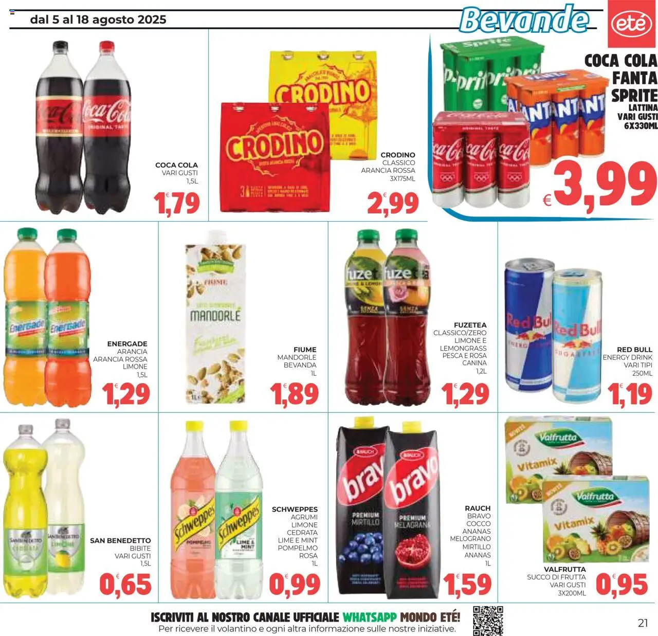 Volantino Eté del 05.08.2025 | Pagina: 21 | Prodotti: Limone, Agrumi, Lime, Fanta