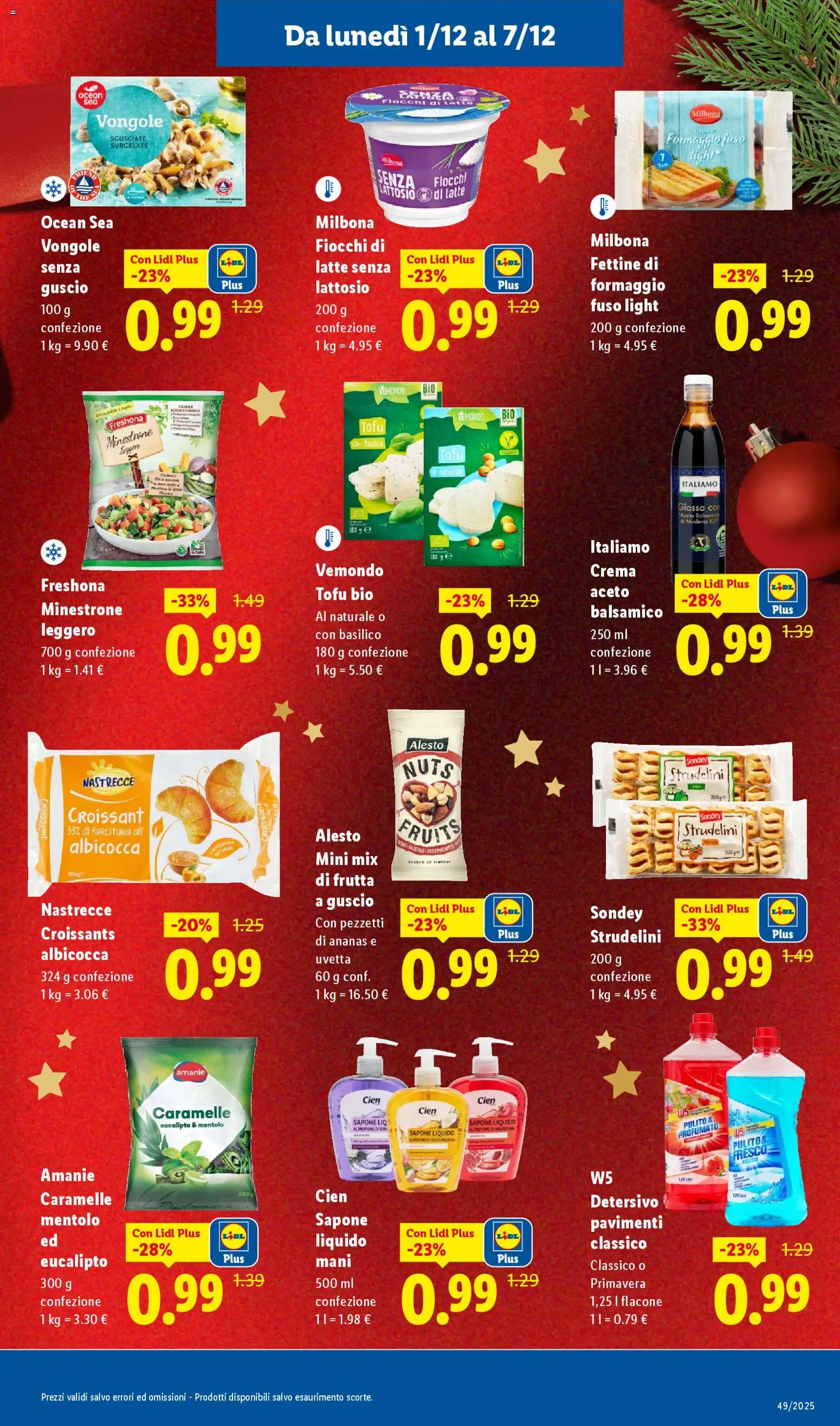 Volantino Lidl del 01.12.2025 | Pagina: 19 | Prodotti: Minestrone, Caramelle, Fiocchi, Croissant