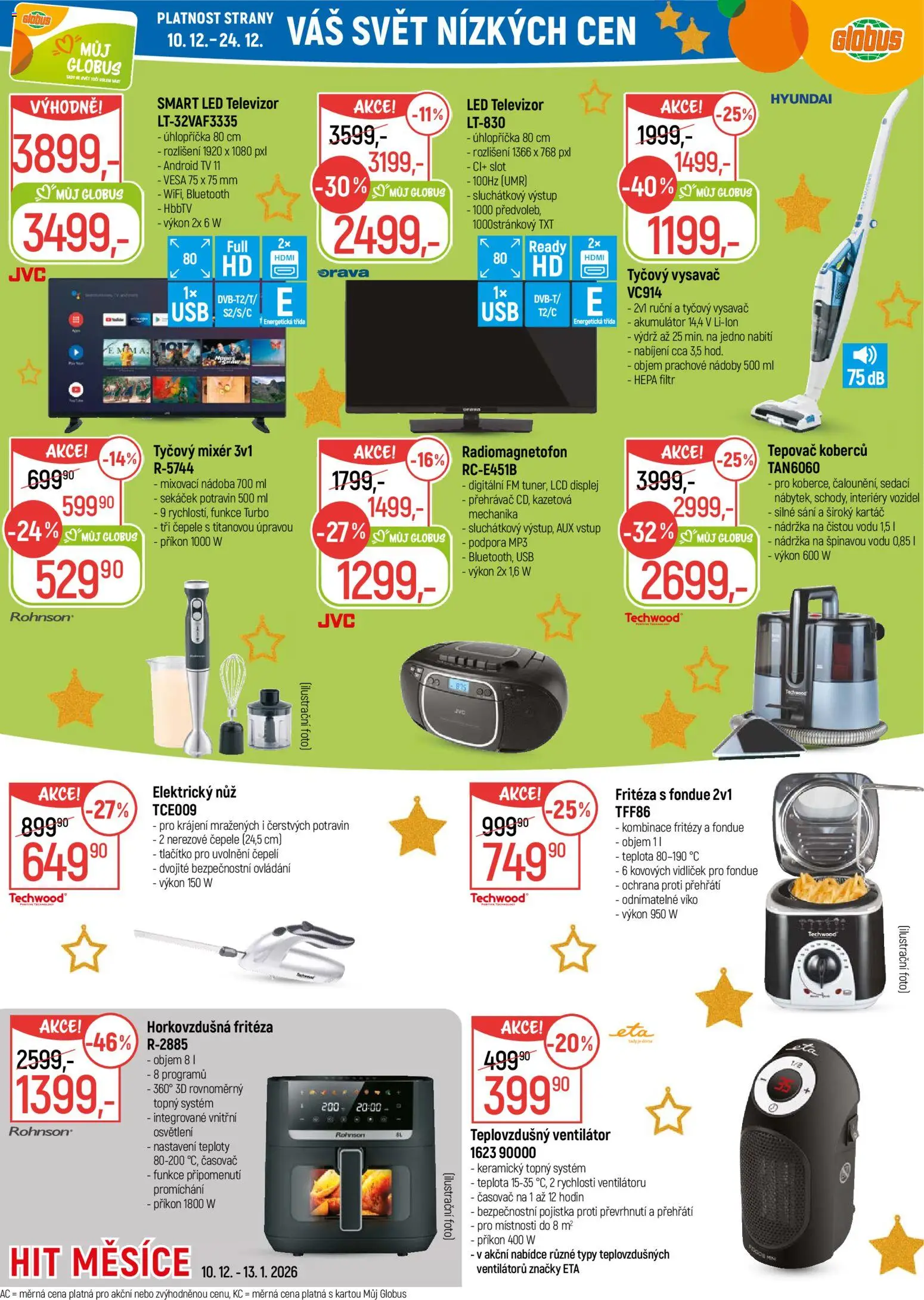 Globus leták - Trmice od 10.12.2025 | Strana: 36 | Produkty: Tyčový mixér, Televizor, Sekáček potravin, Mixér