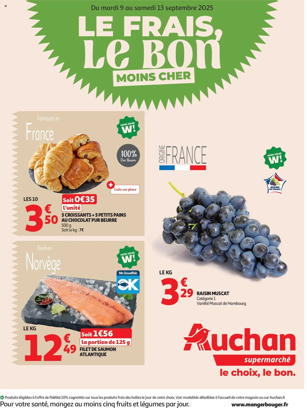  | Page: 1 | Produits: Raisin, Filet de saumon, Chocolat, Saumon