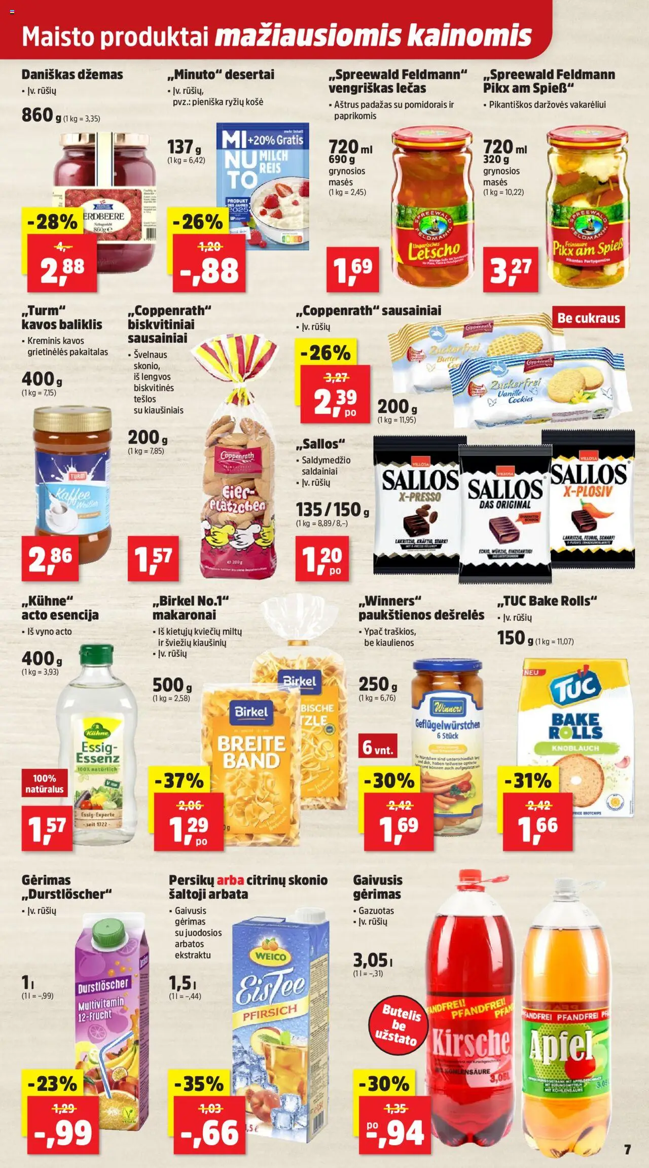Thomas Philipps leidinys│galioja nuo 18.08.2025 | Puslapis: 7 | Prekių: Kiaulienos, Dešrelės, Saldainiai, Makaronai