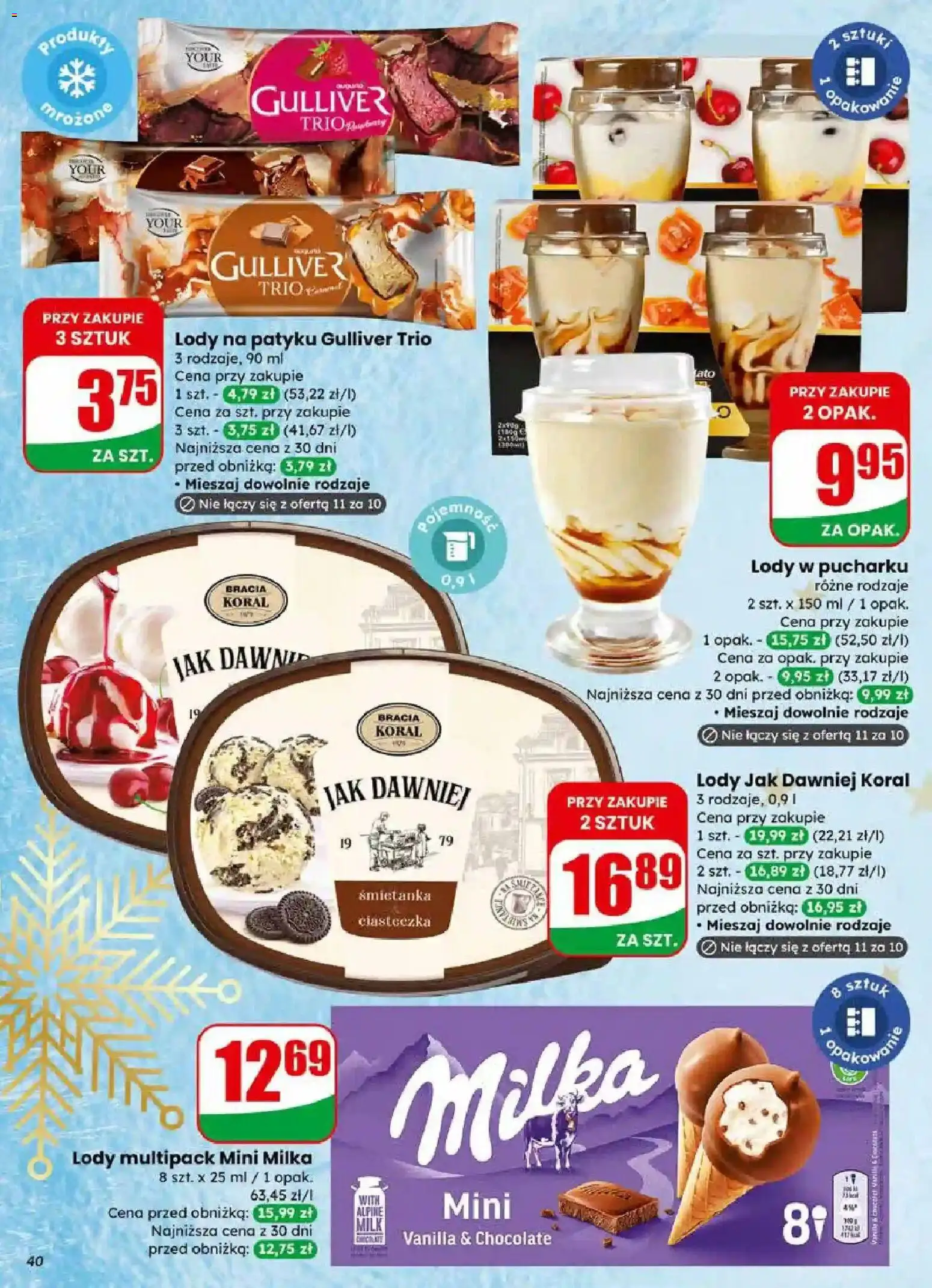 Dino Gazetka od 17.12.2025 | Strona: 40 | Produkty: Milka, Lody na patyku, Ciasteczka, Lody