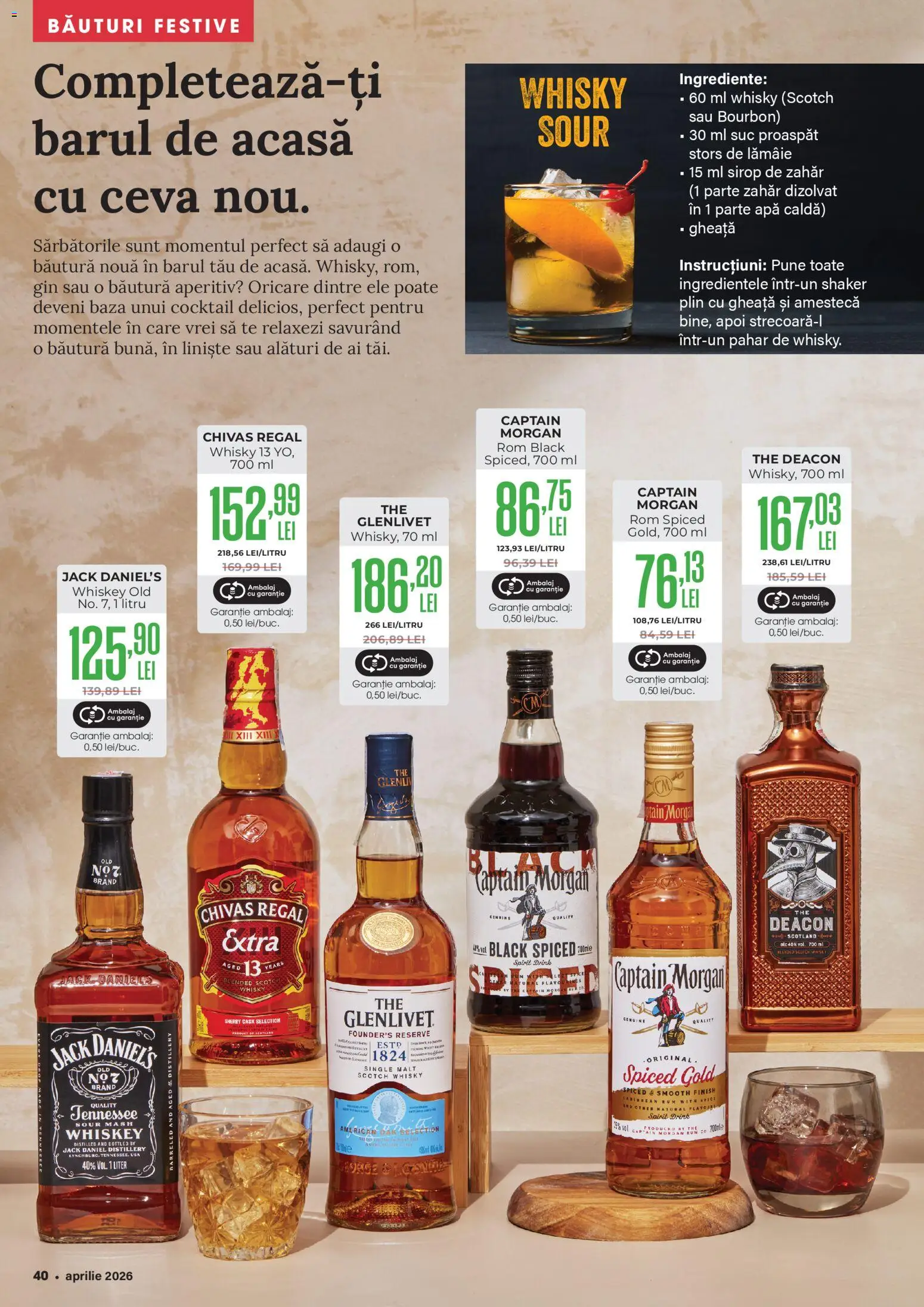 Noul catalog Mega Image – valabil de la 26.03.2026 | Pagină: 40 | Produse: Rom, Apă, Zahăr, Lămâie