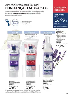 Pré-visualização Creme Intensivo Para Calcanhares, Creme intensivo para calcanhares, resultados visíveis em calcanhares gretados. válido de 01.04.2026 | Página: 149 | Produtos: Desodorizante, Creme