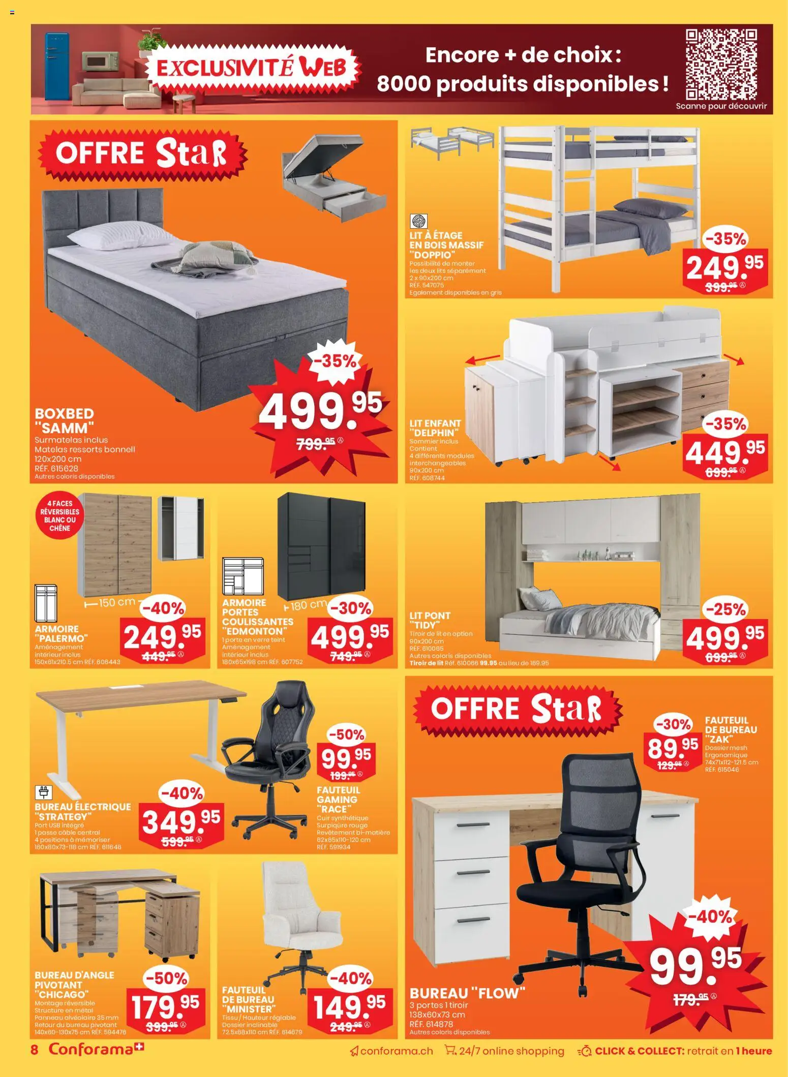 Conforama Aktionen FR – gültig ab 10.12.2025 | Seite: 8 | Produkte: Rouge, Usb