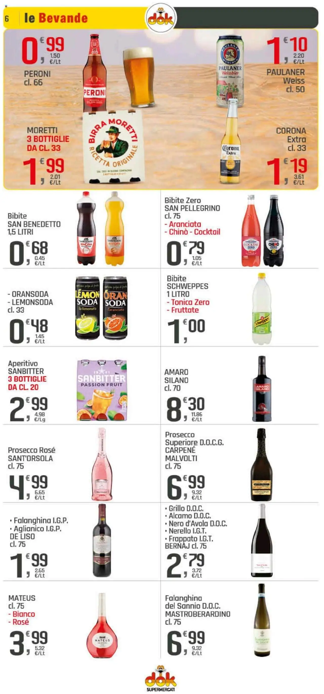 Volantino DOK del 21.08.2025 | Pagina: 6 | Prodotti: Limonata, Prosecco, Bibite, Aperitivo