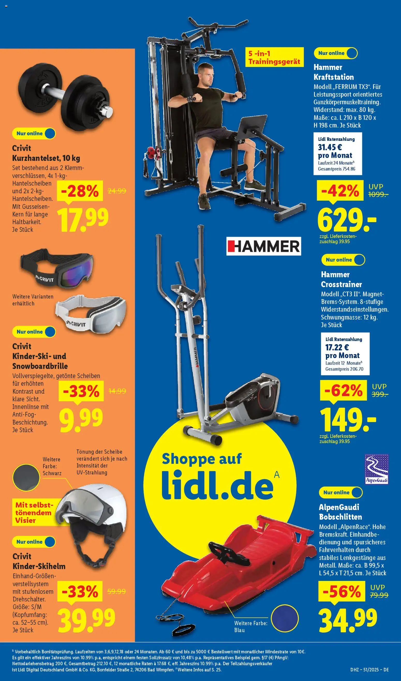 Lidl Prospekt Uffenheim – gültig ab 15.12.2025 | Seite: 39 | Produkte: Bad, Crosstrainer, Kinderski
