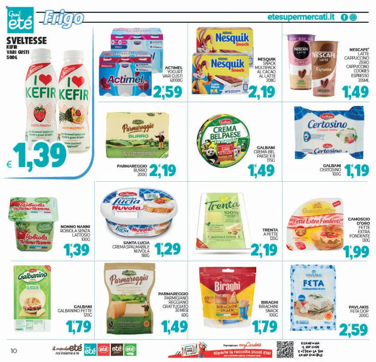 Volantino Eté del 19.08.2025 | Pagina: 10 | Prodotti: Crema, Yogurt, Cacao, Parmigiano