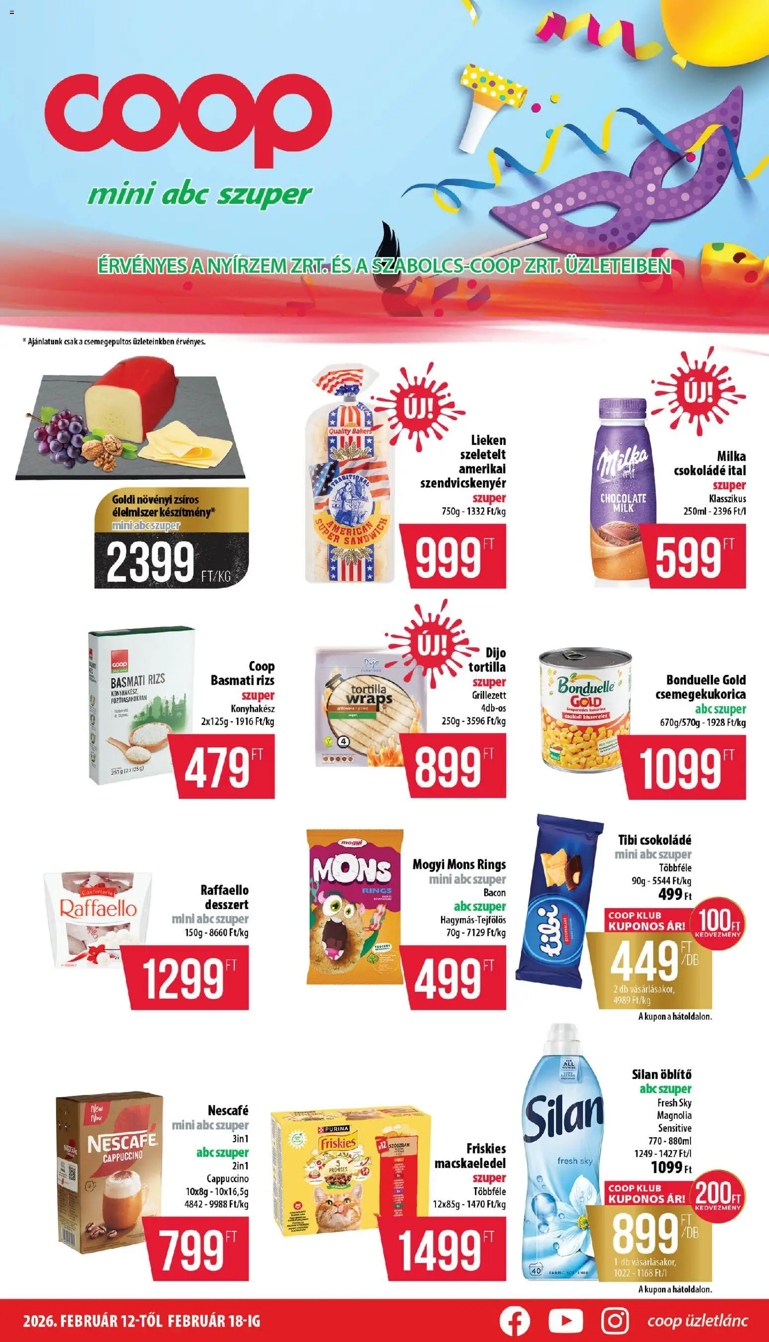 COOP akciós ujság - amely érvényes a következő dátumtól: 12.02.2026 | Oldal: 1