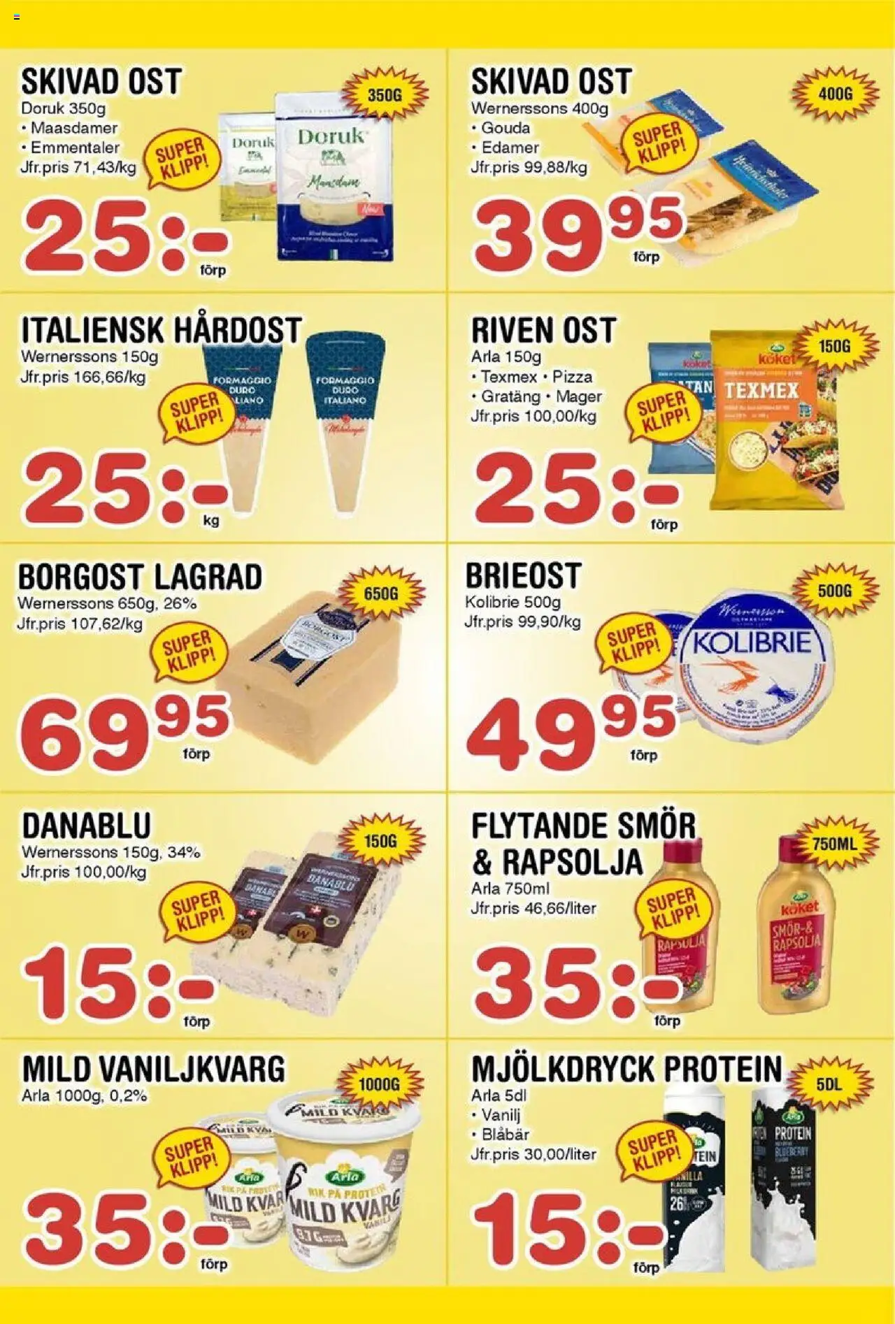 Nya Pulsen reklamblad aktuell från 20.10.2025 | Sida: 8 | Produkter: Brieost, Riven ost, Smör, Rapsolja