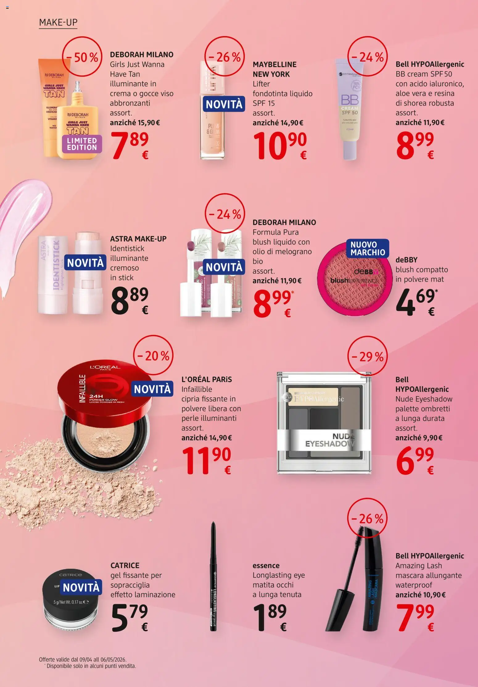 Volantino dm drogerie markt del 09.04.2026 | Pagina: 8 | Prodotti: Mascara, Crema, Olio, BB cream