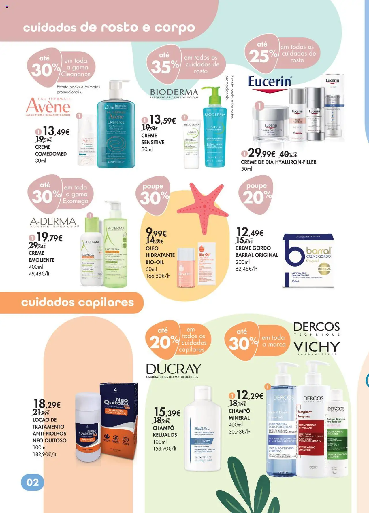 Pingo Doce - Folheto Bem Estar Verão Açores │ válido de 24.07.2025 | Página: 2 | Produtos: Shampoo, Óleo, Creme