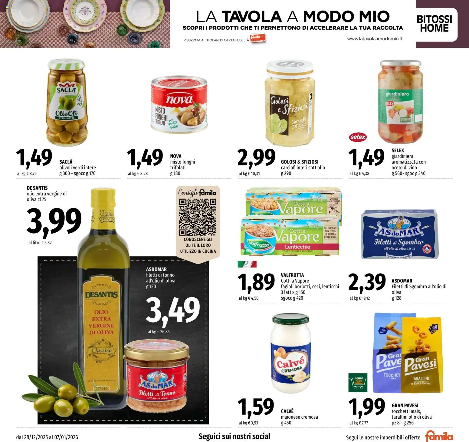Volantino Famila del 28.12.2025 | Pagina: 11 | Prodotti: Lenticchie, Maionese, Aceto, Olio di Oliva