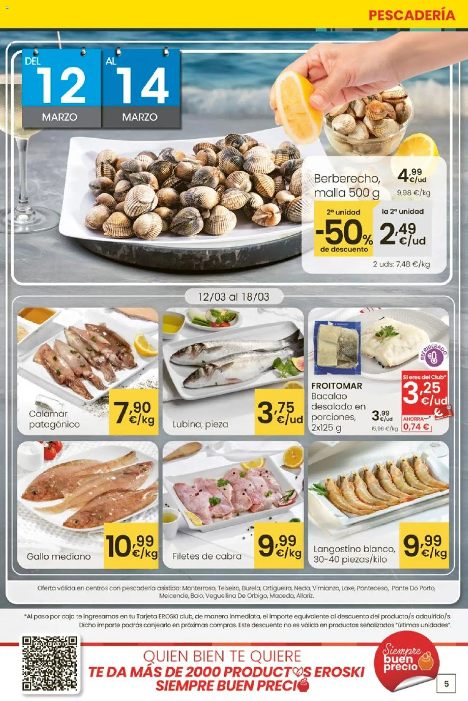 Eroski - Oferta │ válido desde el 12.03.2026 | Página: 5 | Productos: Té, Caja, Langostino