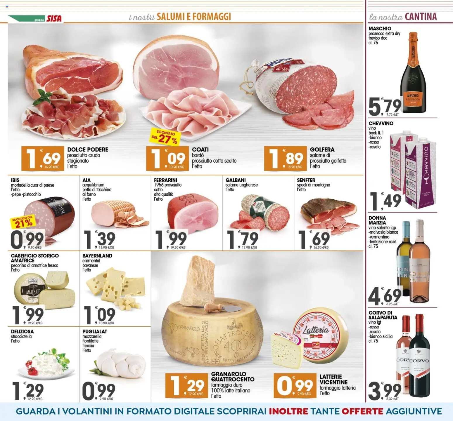 Volantino SISA del 25.11.2025 | Pagina: 2 | Prodotti: Speck, Prosciutto Cotto, Prosecco, Prosciutto