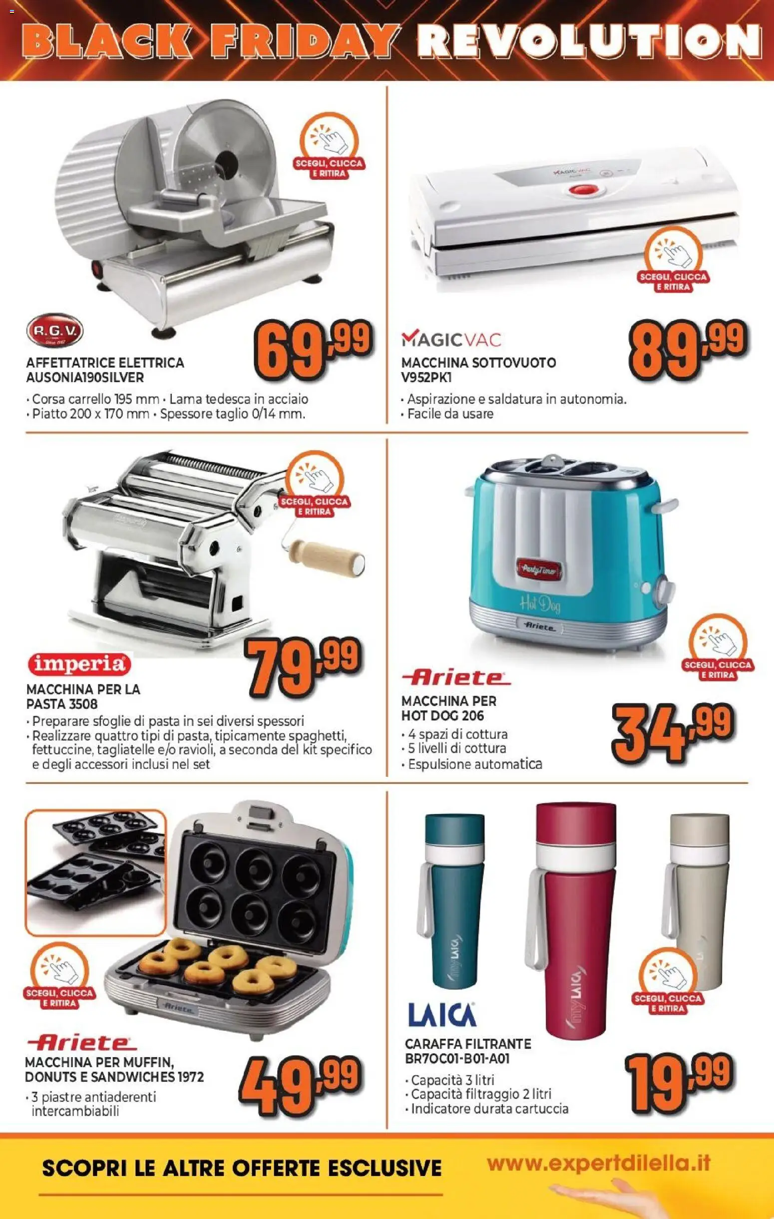 Volantino Expert del 17.11.2025 | Pagina: 18 | Prodotti: Caraffa, Tagliatelle, Pasta, Affettatrice