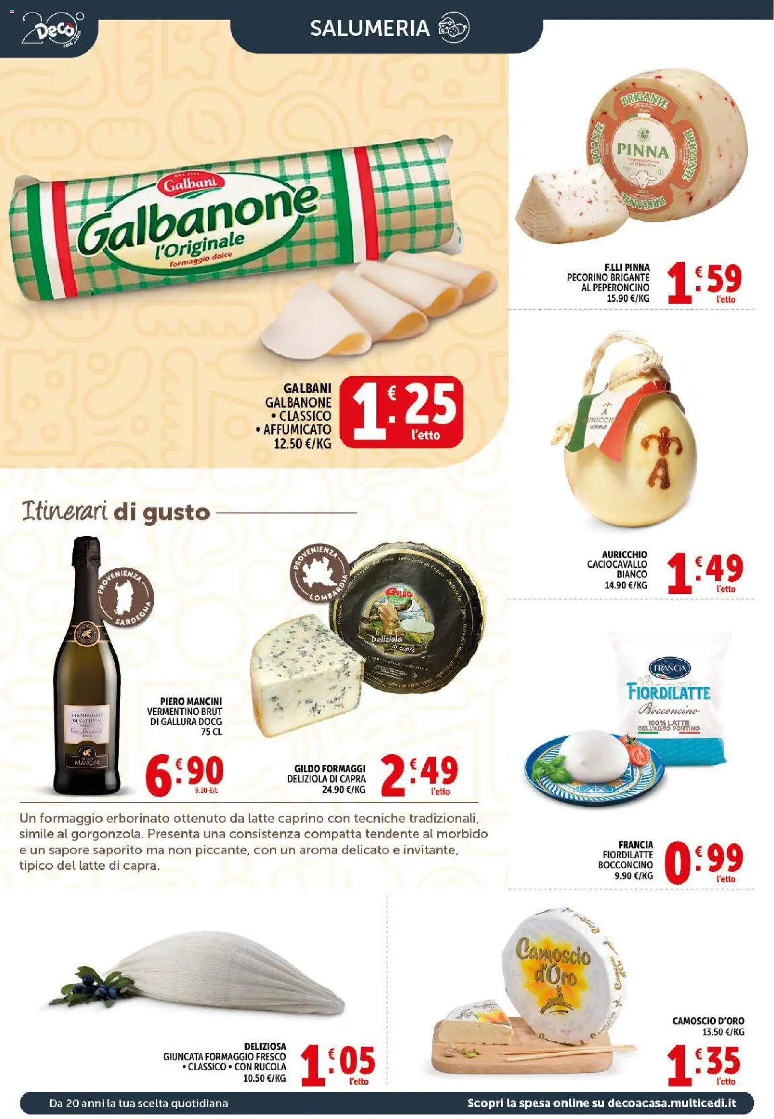 Volantino Decò del 09.04.2026 | Pagina: 4 | Prodotti: Rucola, Latte, Formaggio, Pecorino