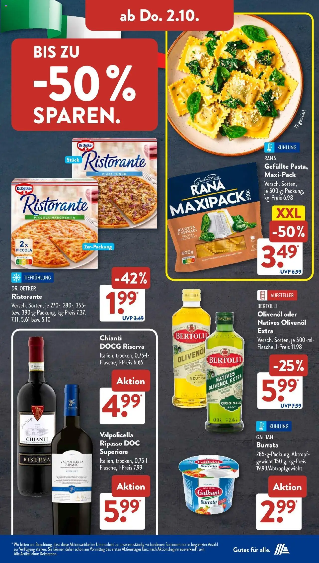 Aldi Süd - Aldi Süd: Wochenangebote – gültig ab 28.09.2025 | Seite: 27 | Produkte: Ristorante, Gewicht, Olivenol, Pizza