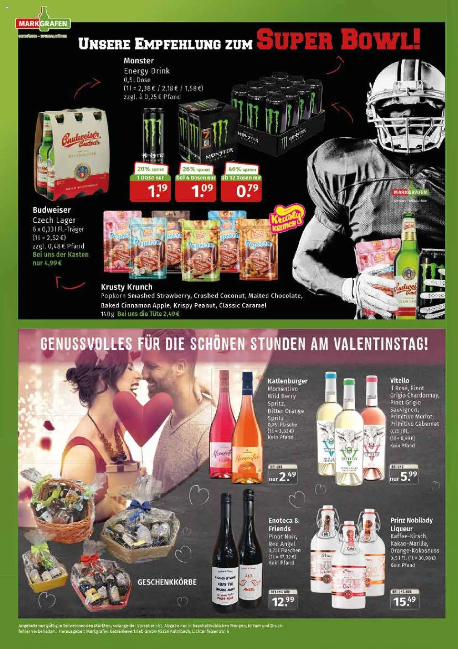 Markgrafen Prospekt 	 – gültig ab 02.03.2026 | Seite: 2 | Produkte: Energy, Monster, Budweiser