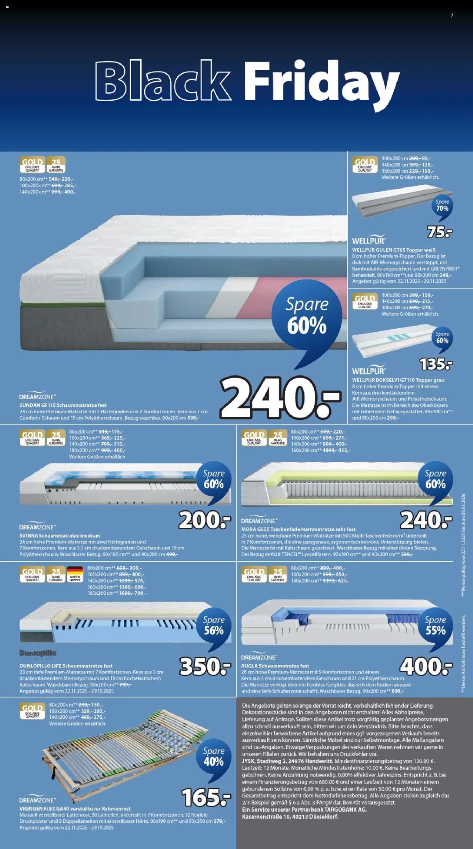 Prospekt JYSK – gültig ab 19.10.2025 | Seite: 7 | Produkte: Matratze, Topper