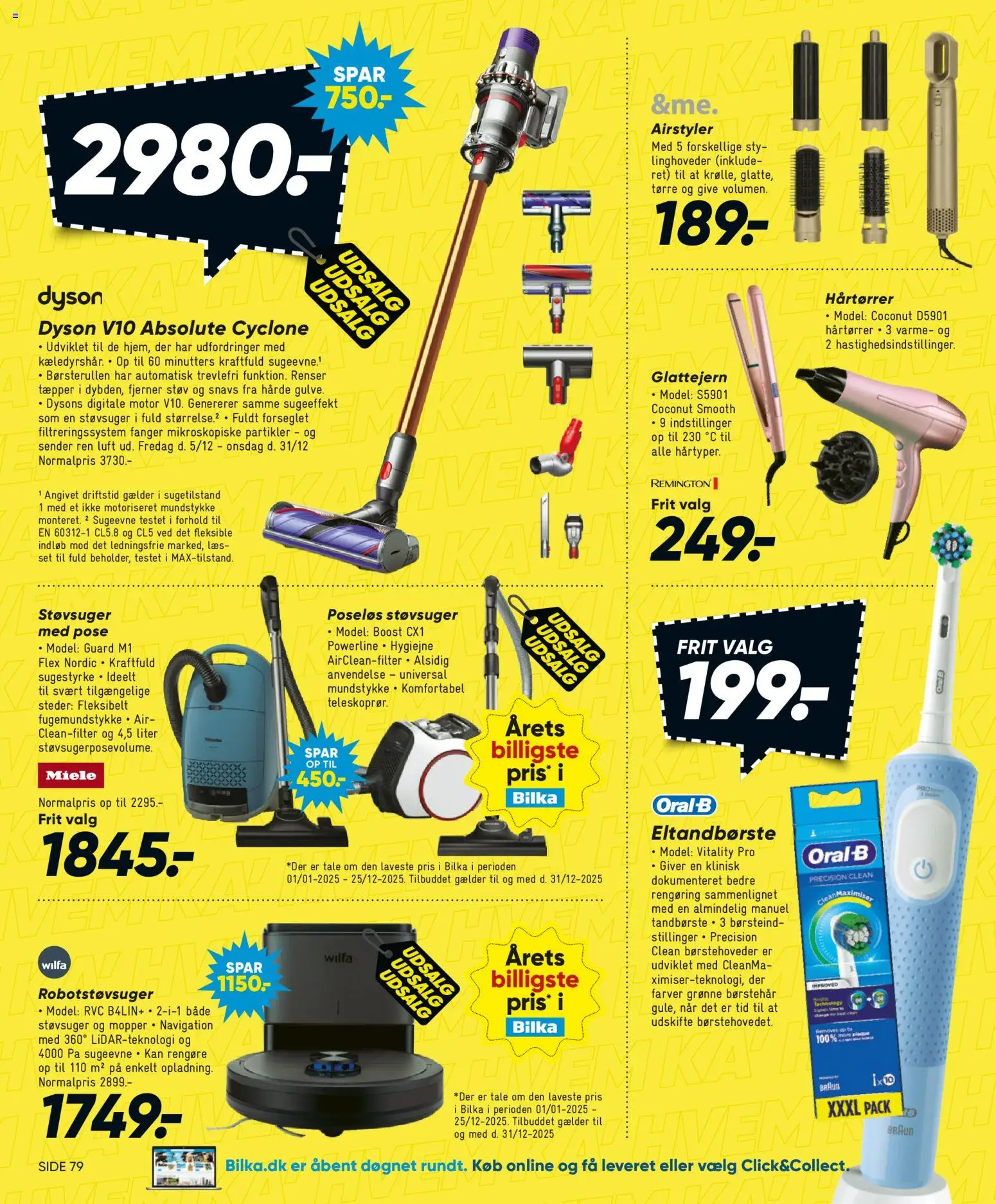 Bilka tilbudsavis – gyldig fra 25.12.2025 | Side: 14 | Produkter: Robotstøvsuger, Tandbørste, Søm, Glattejern