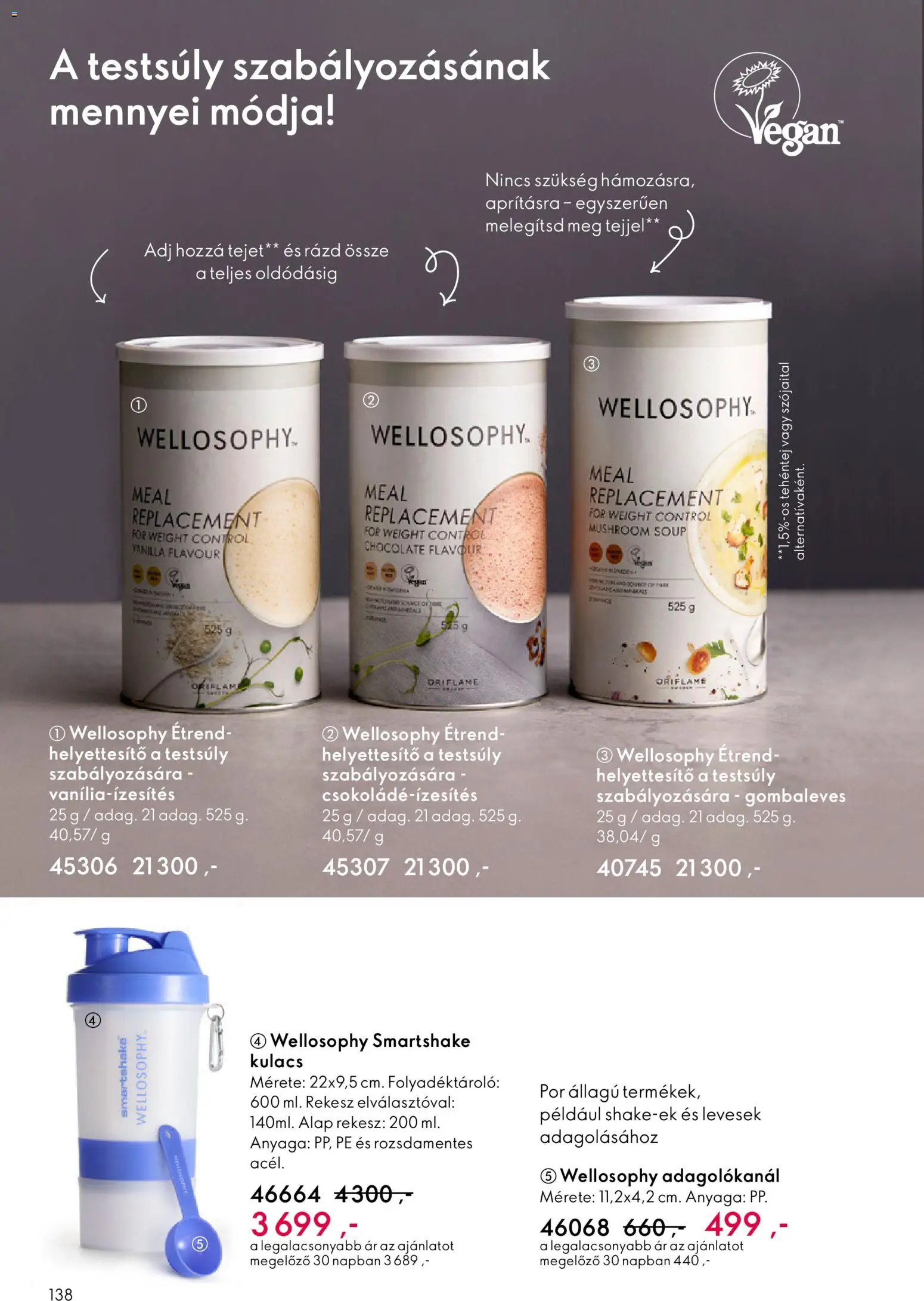 Oriflame akciós ujság - amely érvényes a következő dátumtól: 11.02.2026 | Oldal: 138 | Termékek: Kulacs, Szójaital