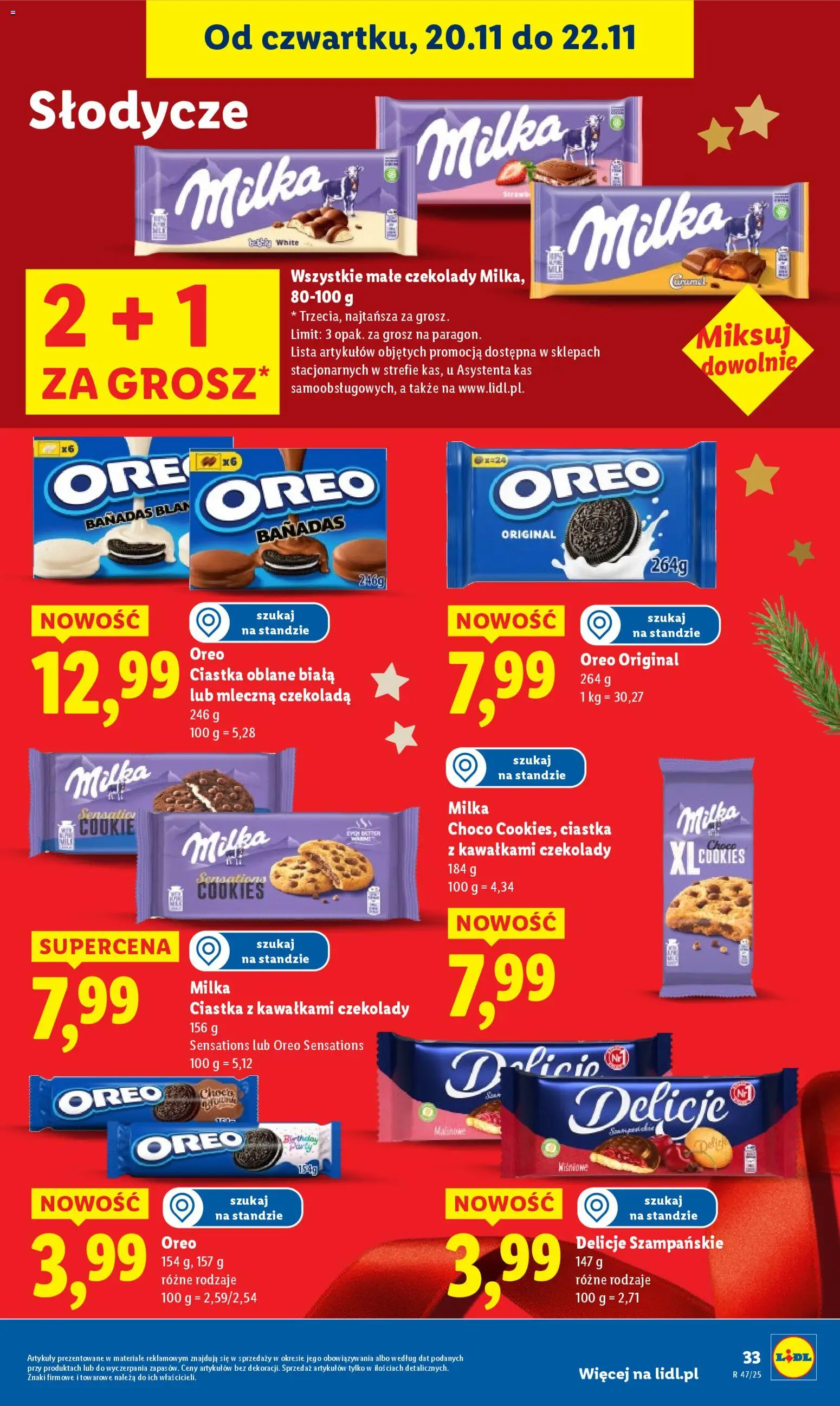 Lidl Gazetka od 20.11.2025 | Strona: 35 | Produkty: Czekolady, Milka, Czekolada, Ciastka