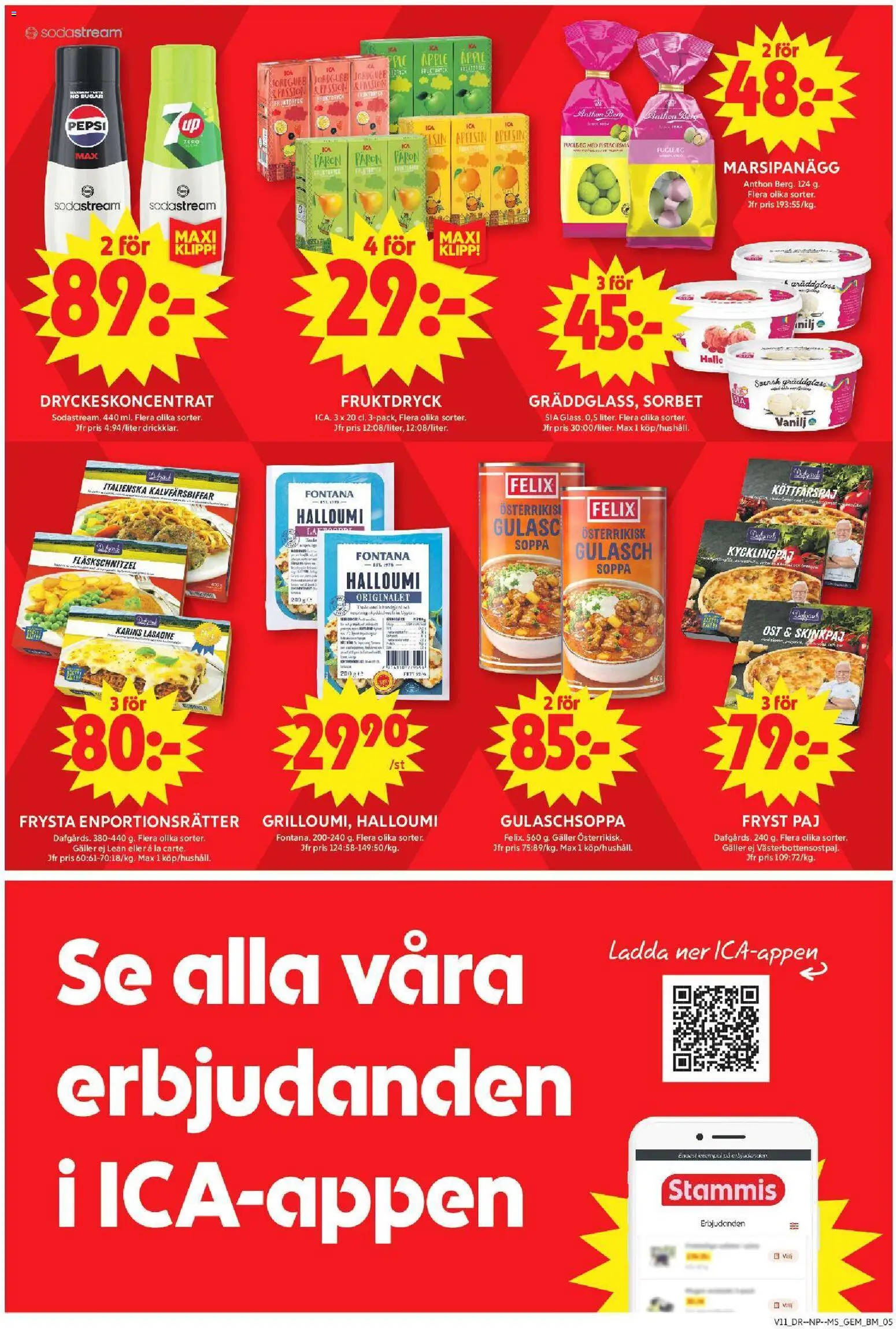 ICA Maxi reklamblad aktuell från 09.03.2026 | Sida: 7 | Produkter: Galler, Ost, Äpple, Glass