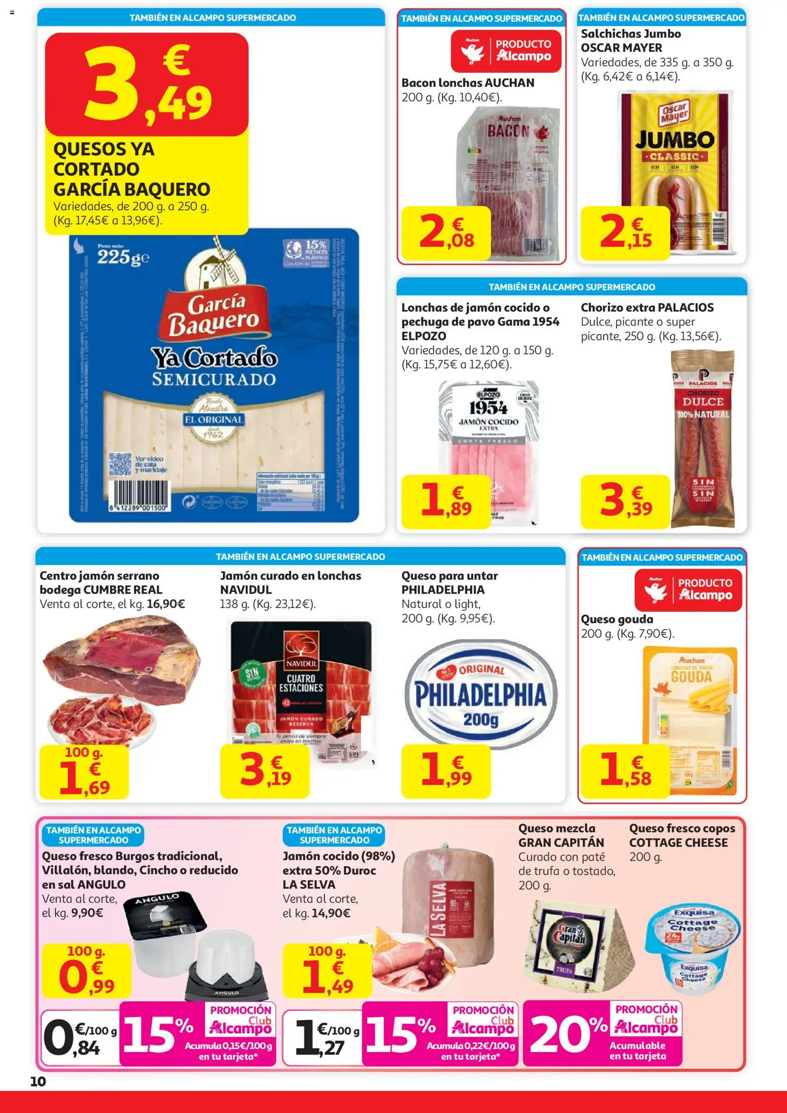 Alcampo - Hg Unico │ válido desde el 29.12.2025 | Página: 10 | Productos: Jamón serrano, Queso, Queso fresco, Video