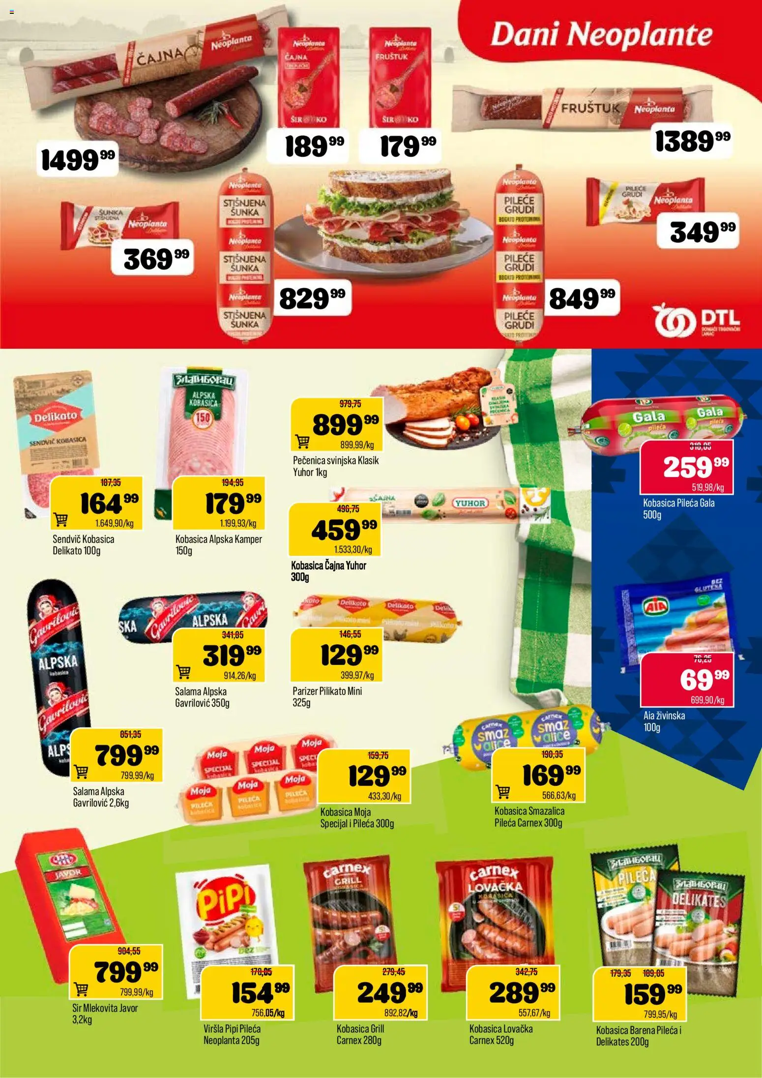 Podunavlje katalog - važi od 05.11.2025 | Strana: 5 | Proizvode: Parizer, Pileće grudi, Šunka, Pečenica