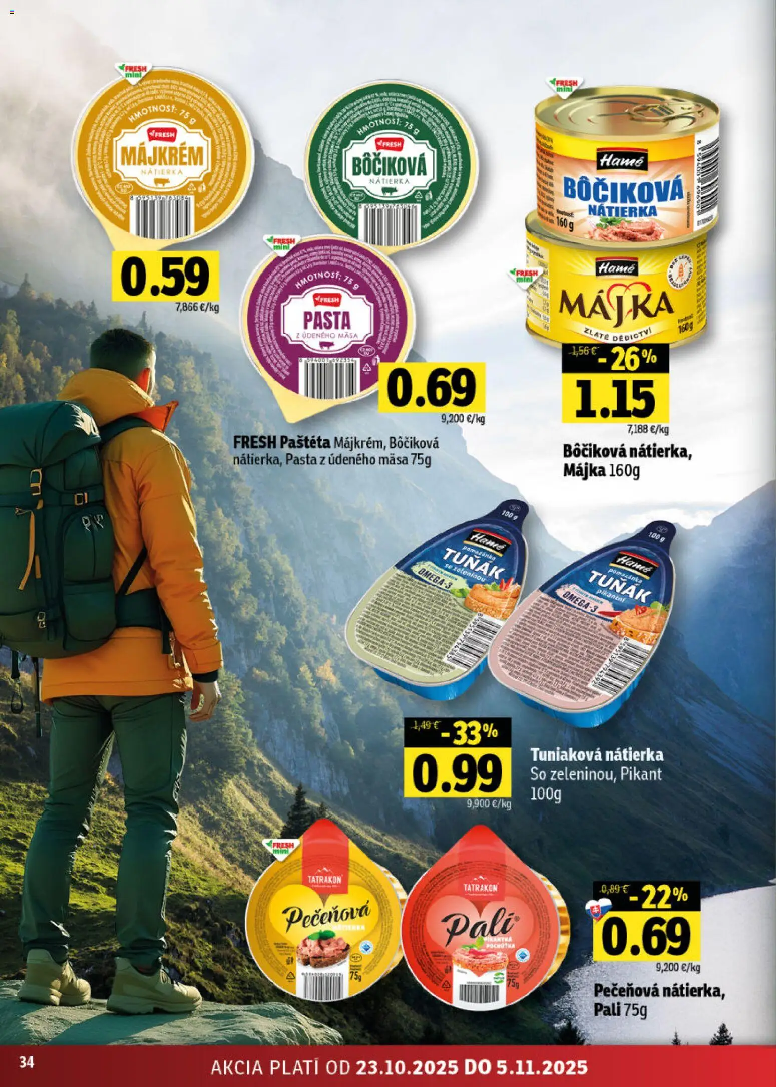 Nové Fresh akcie – leták je platný od 23.10.2025 | Strana: 34