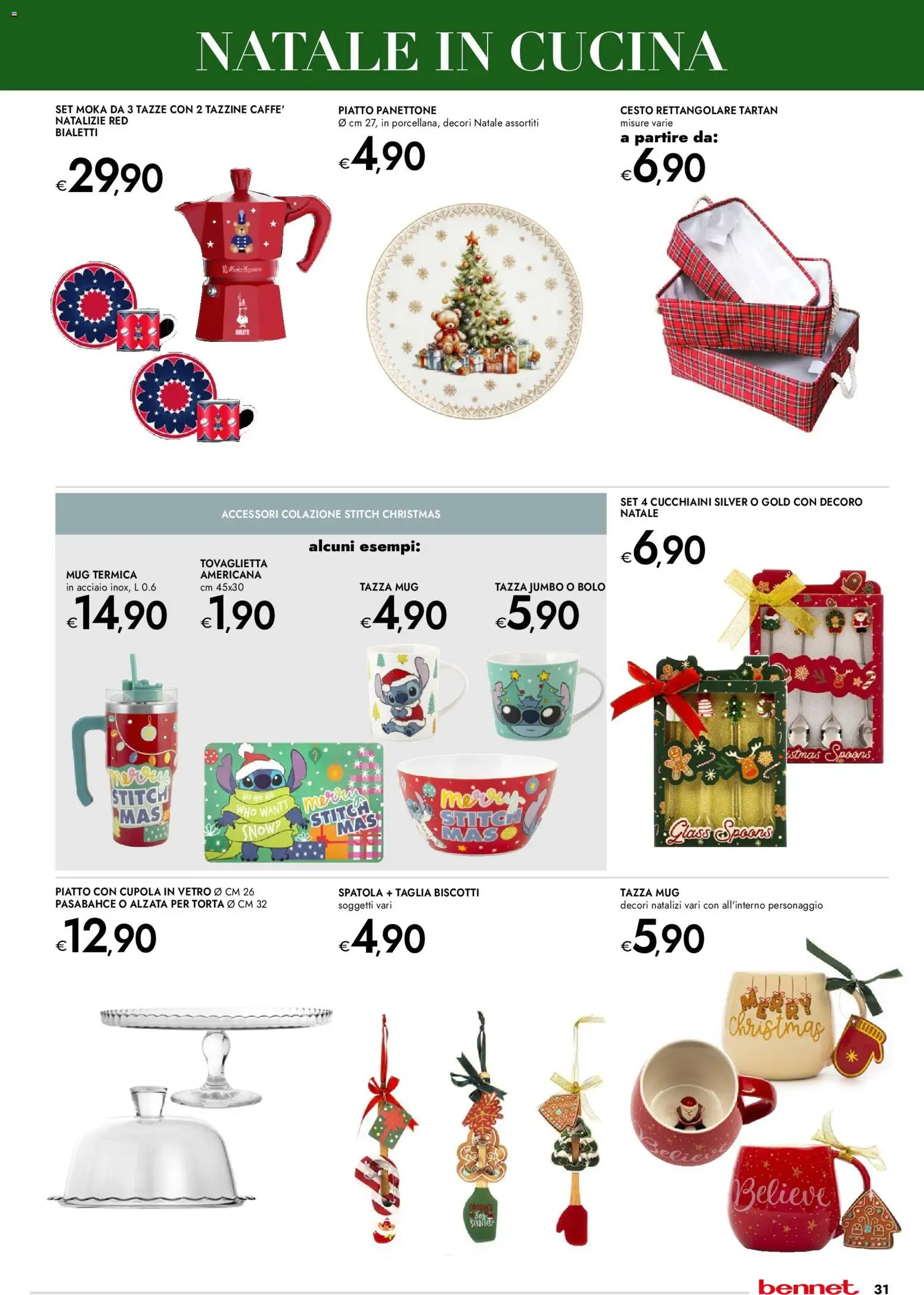 Volantino bennet del 20.11.2025 | Pagina: 31 | Prodotti: Biscotti, Torta, Spatola, Piatto