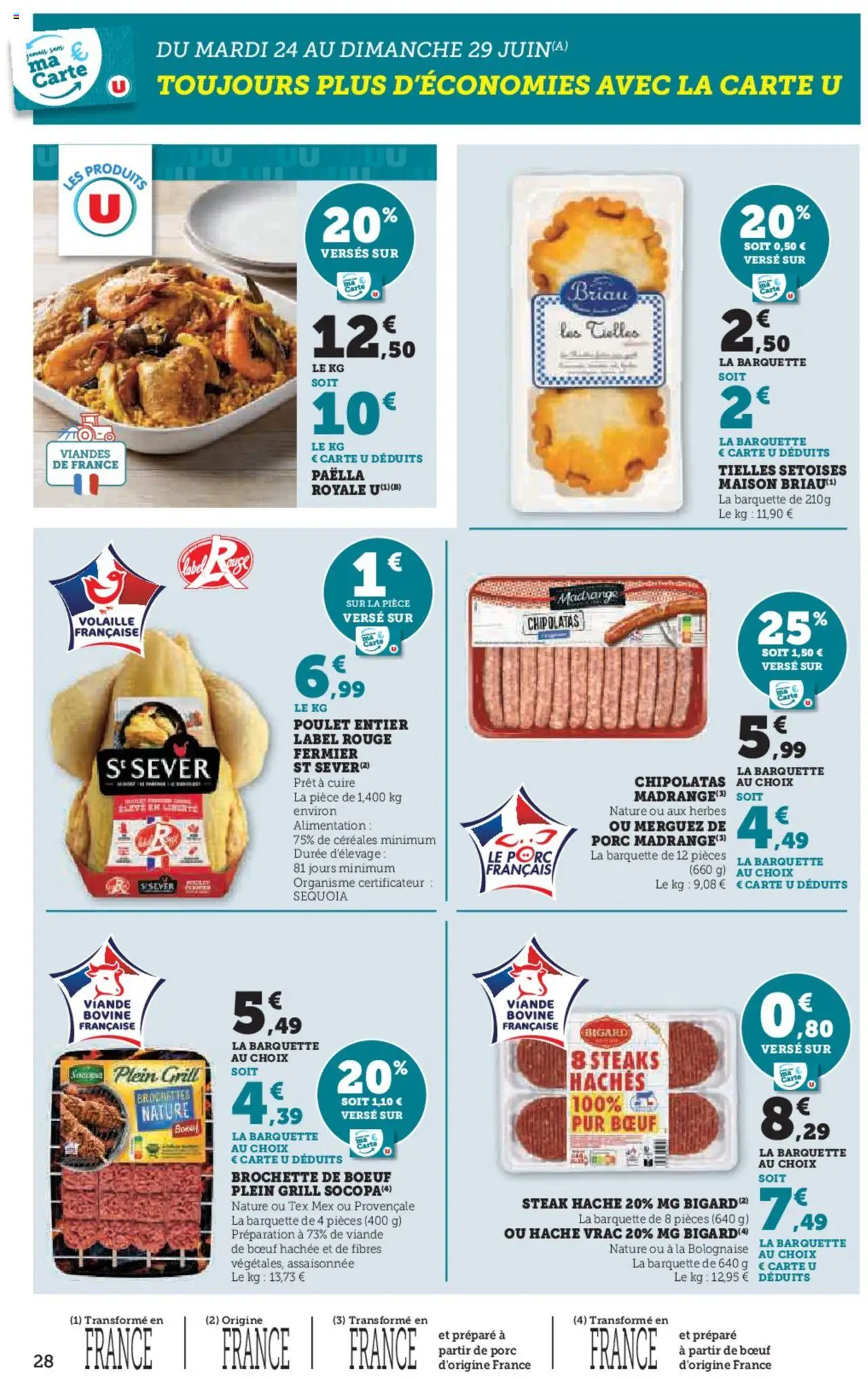  | Page: 28 | Produits: Grill, Viande de bœuf, Merguez, Porc