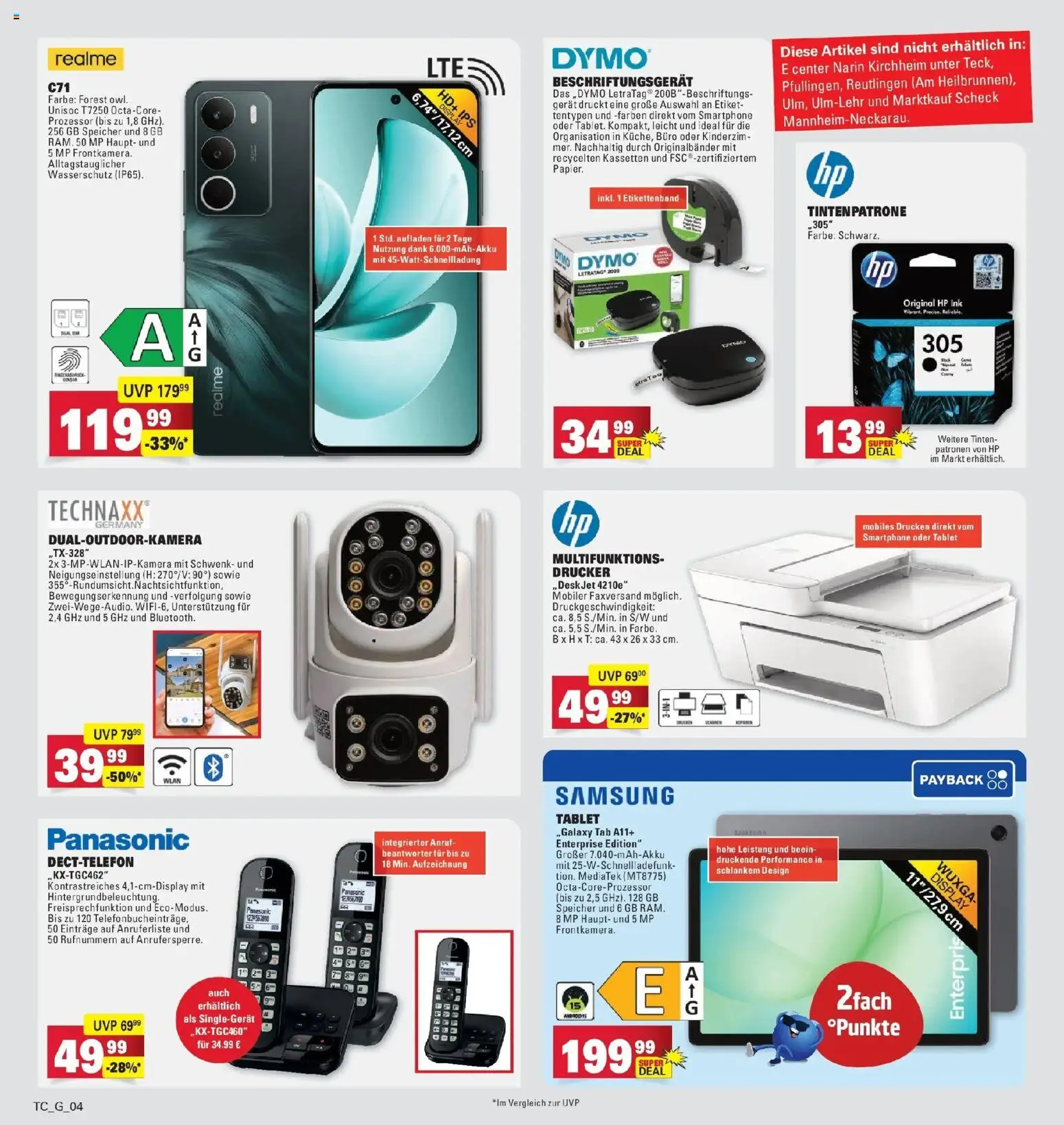 Edeka prospekt Göppingen	 – gültig ab 05.04.2026 | Seite: 32 | Produkte: Panasonic, Samsung, Smartphone, Drucker