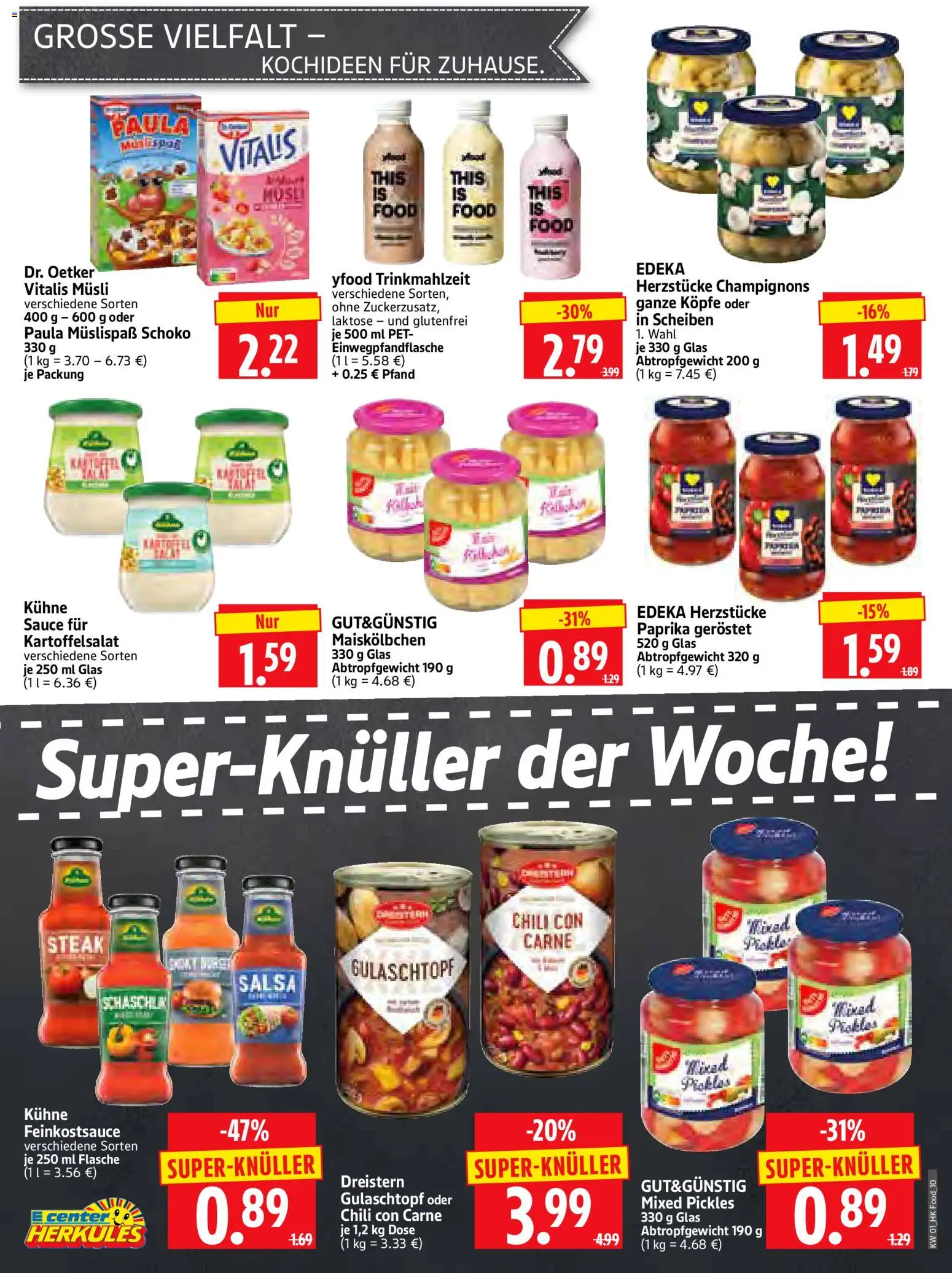 HERKULES Prospekt 	 – gültig ab 29.12.2025 | Seite: 10 | Produkte: YFood, Champignons, Paprika, Steak