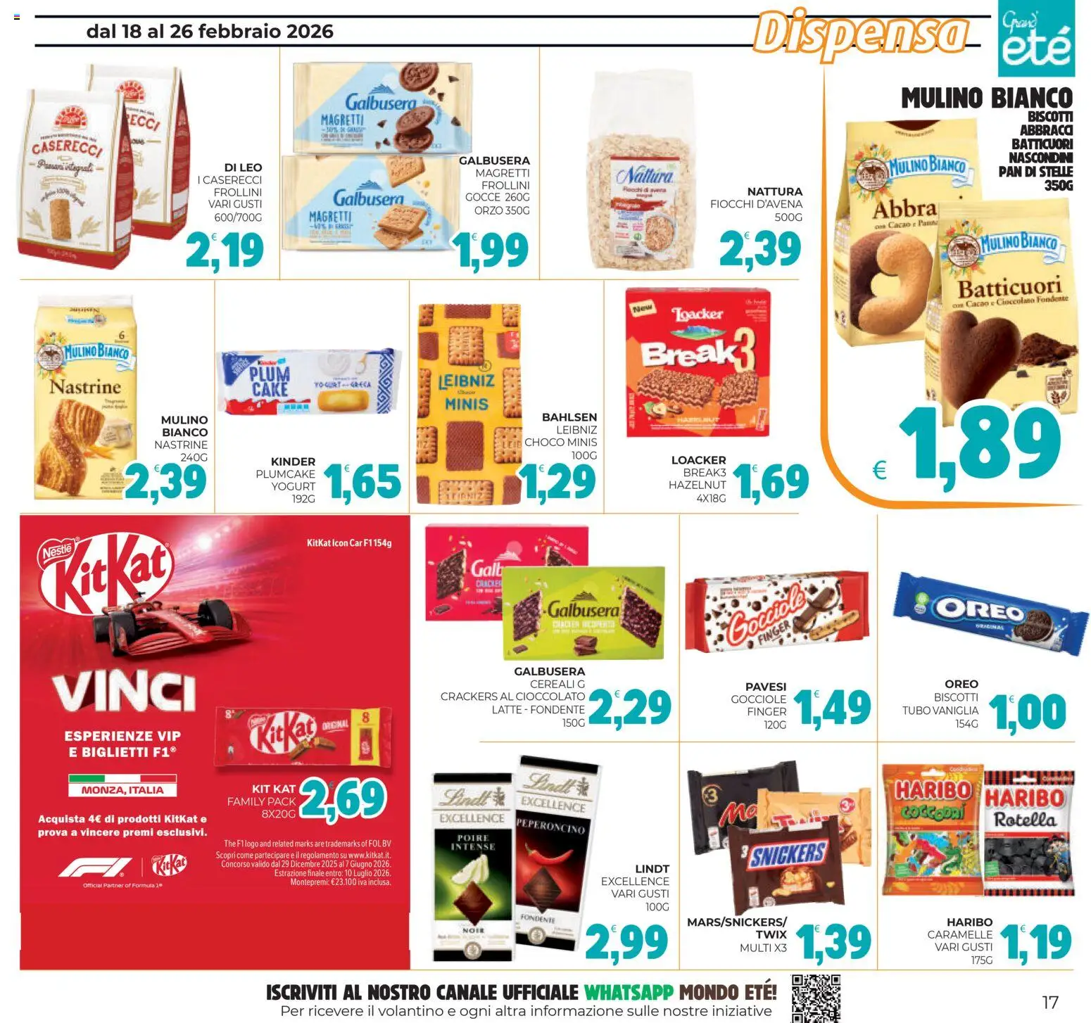 Volantino Eté del 18.02.2026 | Pagina: 17 | Prodotti: Biscotti, Fiocchi, Peperoncino, Plumcake